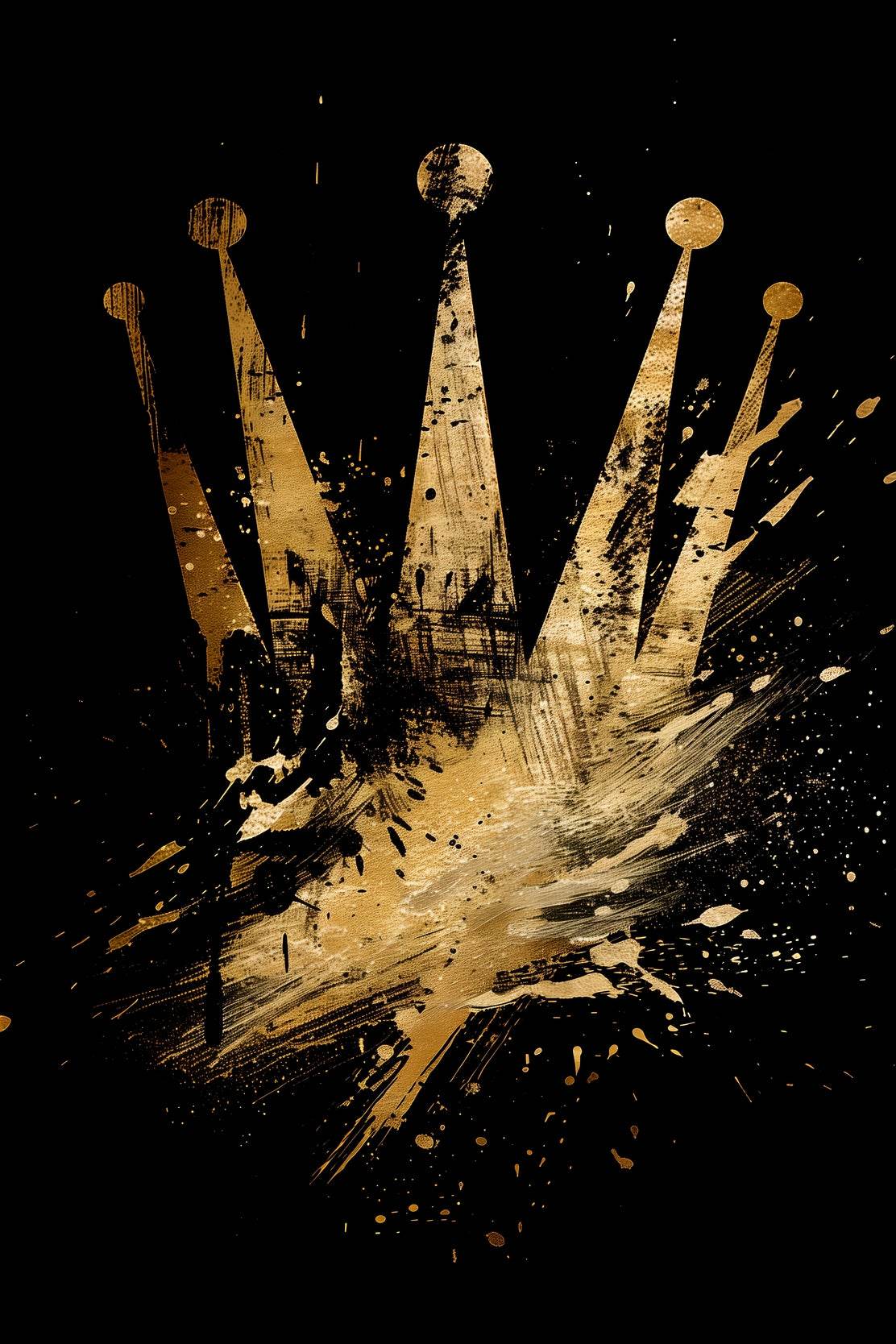 Golden Crown Wall Art - beink online art store