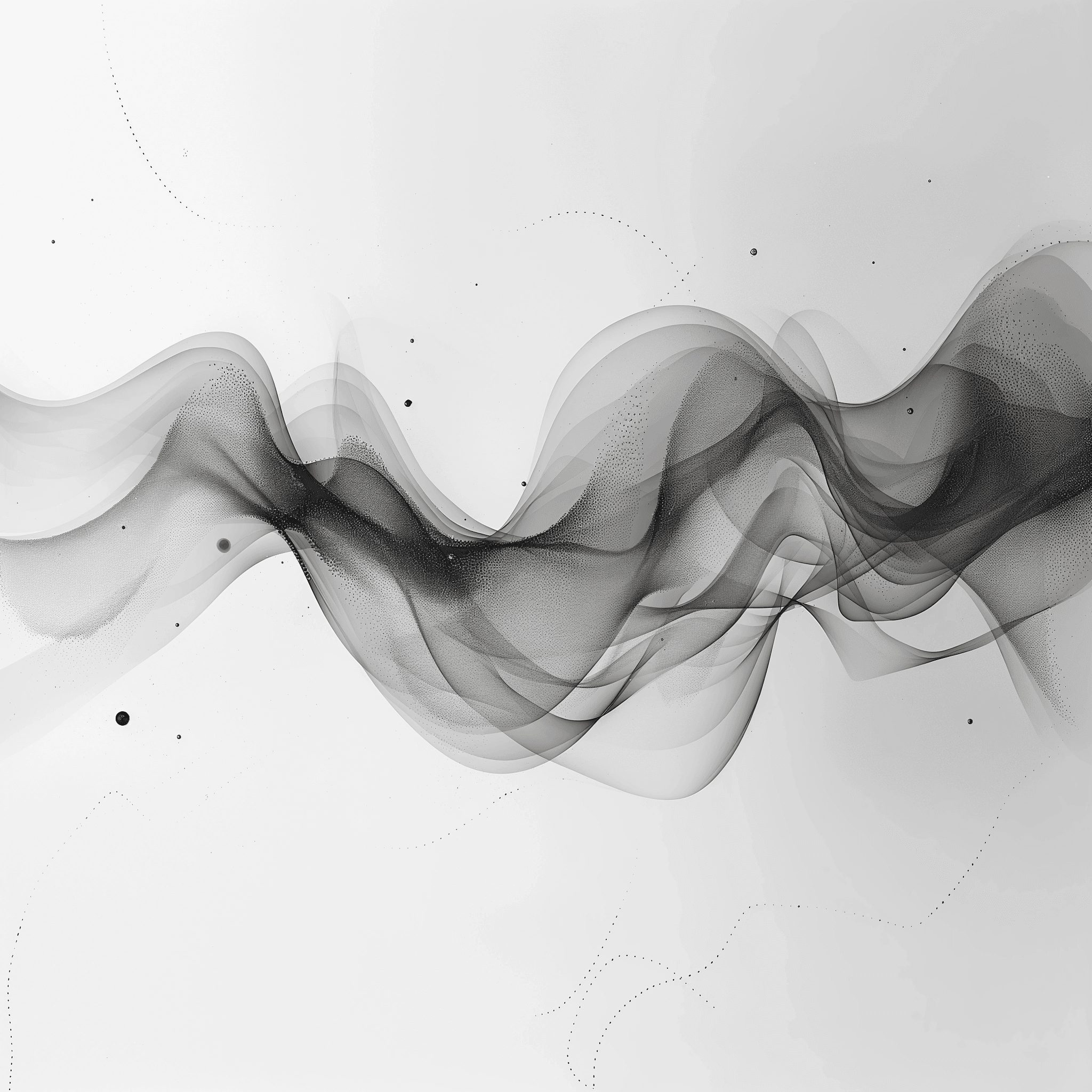 Grayscale Flow - Flowing Lines in Gray Shades Wall Art - beink online art store