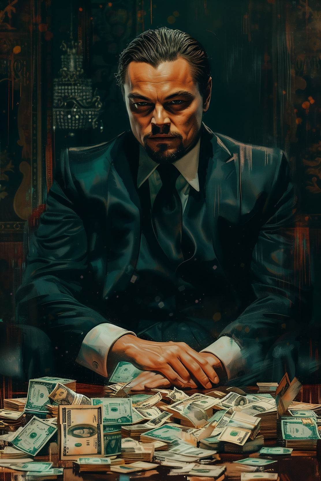 Leonardo DiCaprio Portrait- The Wolf of Wall Street - beink online art store