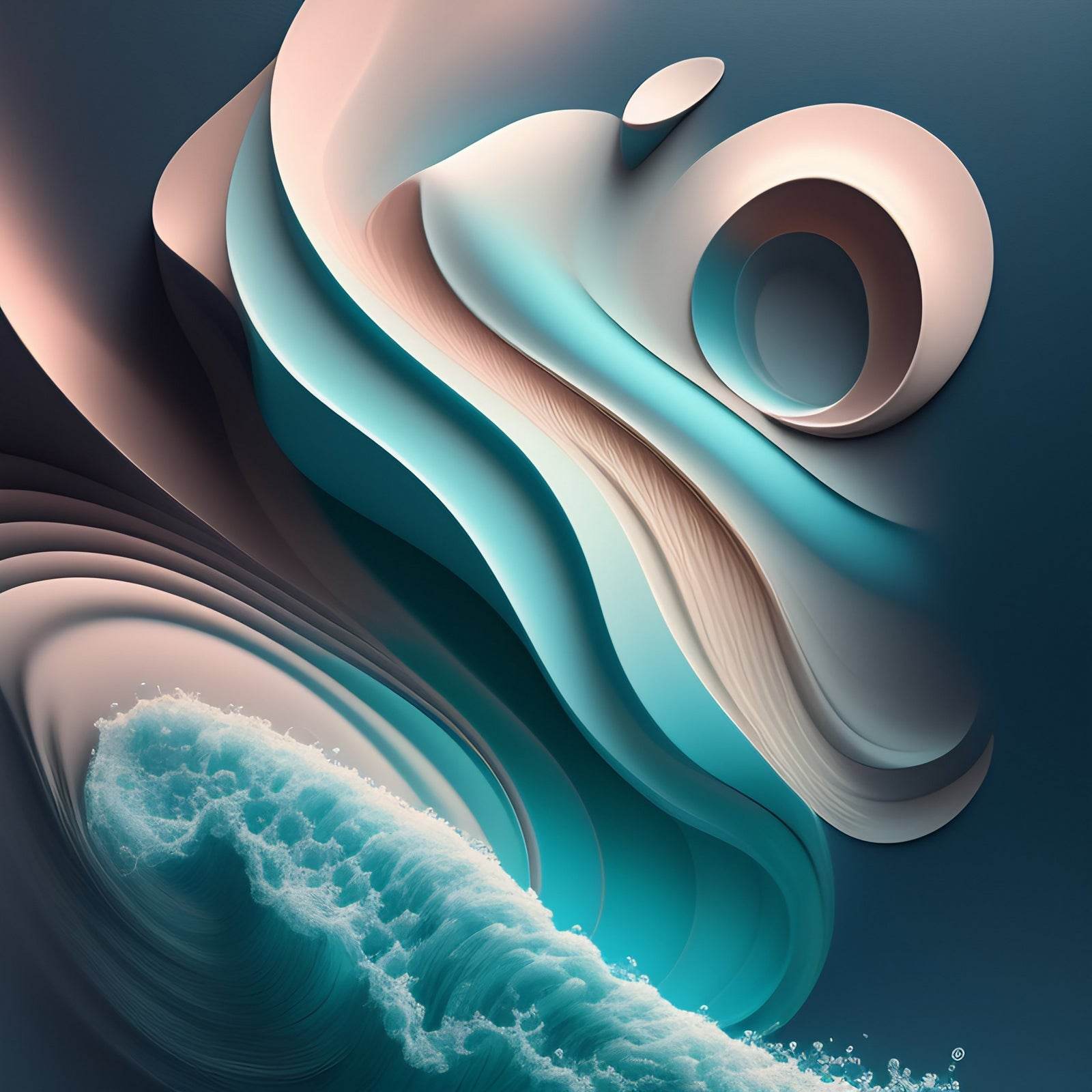 Colorful Water Wave Abstract Wall Art - beink online art store
