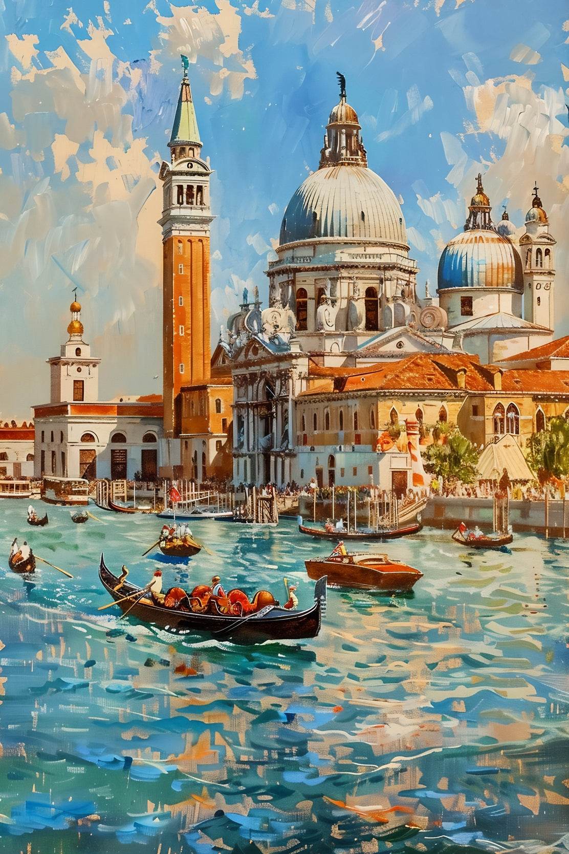 Watercolor Painting Of Venice Italy Wall Art - beink online art store