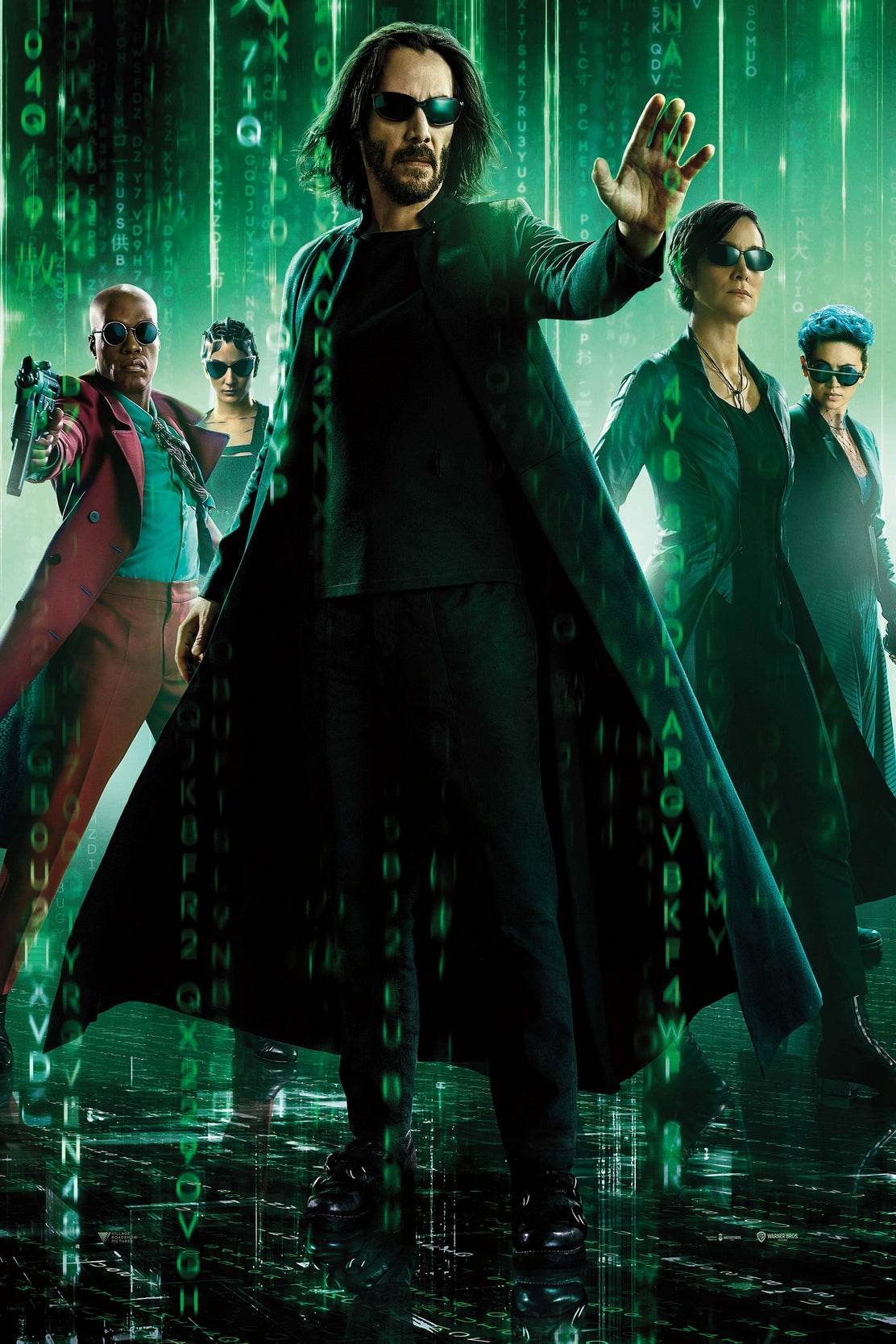 Matrix Breaking Wall THE MATRIX with Matrix Code Wallpaper Wall Art