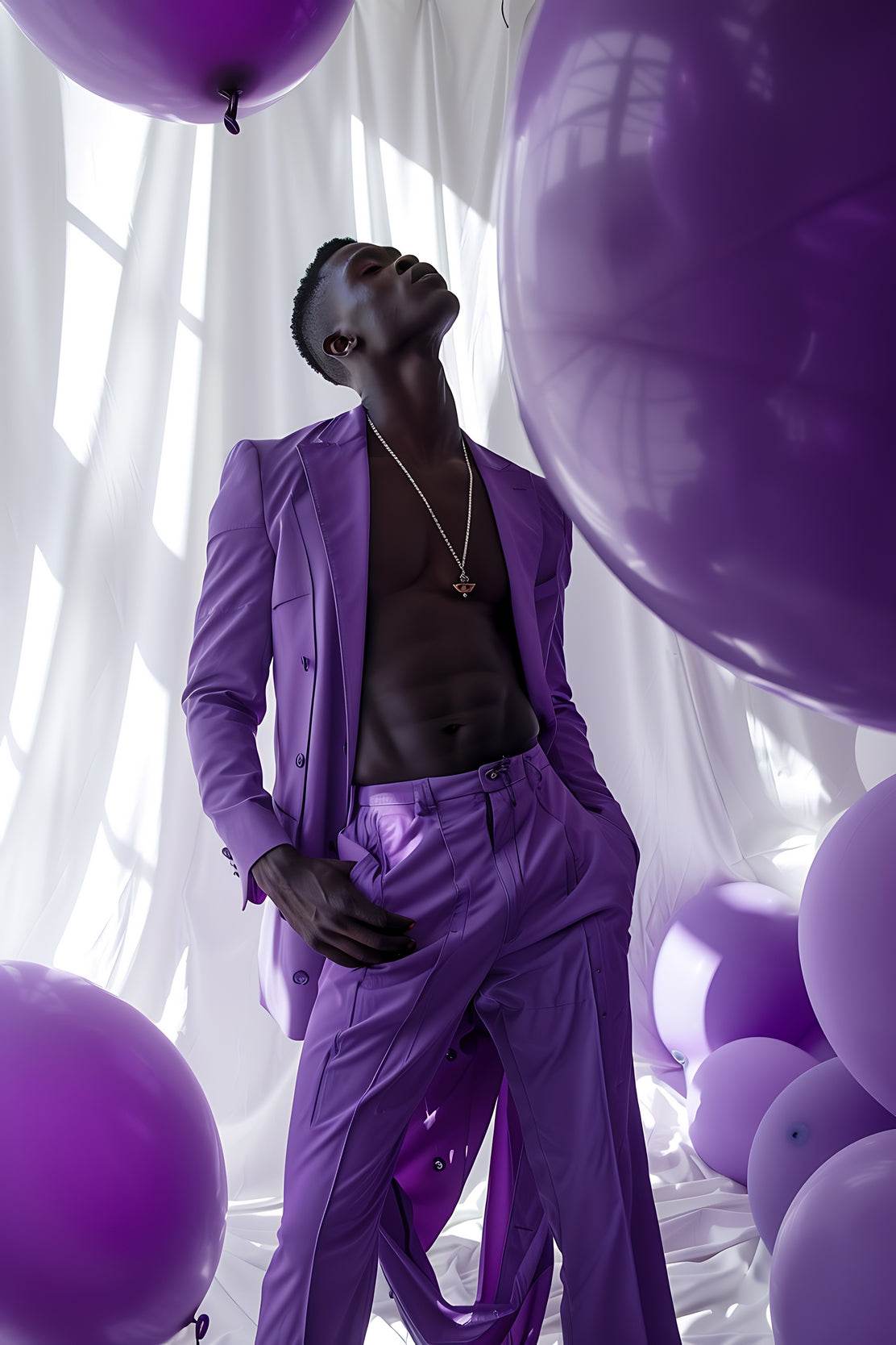 Purple Formal Suit Wall Art - beink online art store