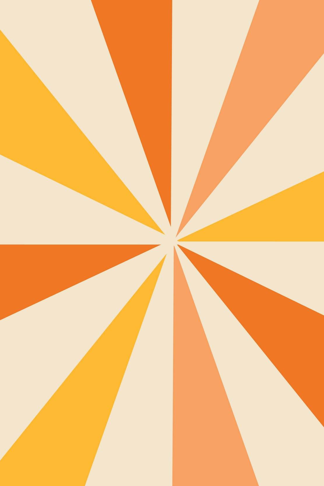 Drawing Orange And Yellow Rays - beink online art store