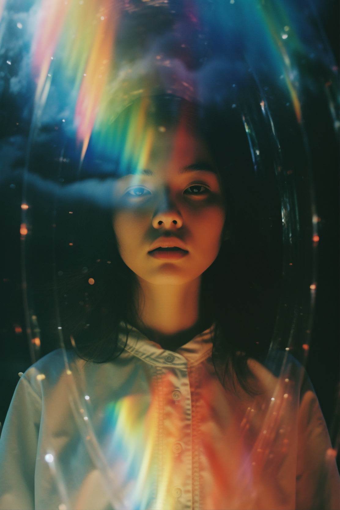 Colored Halos in The Mirror Wall Art - beink online art store