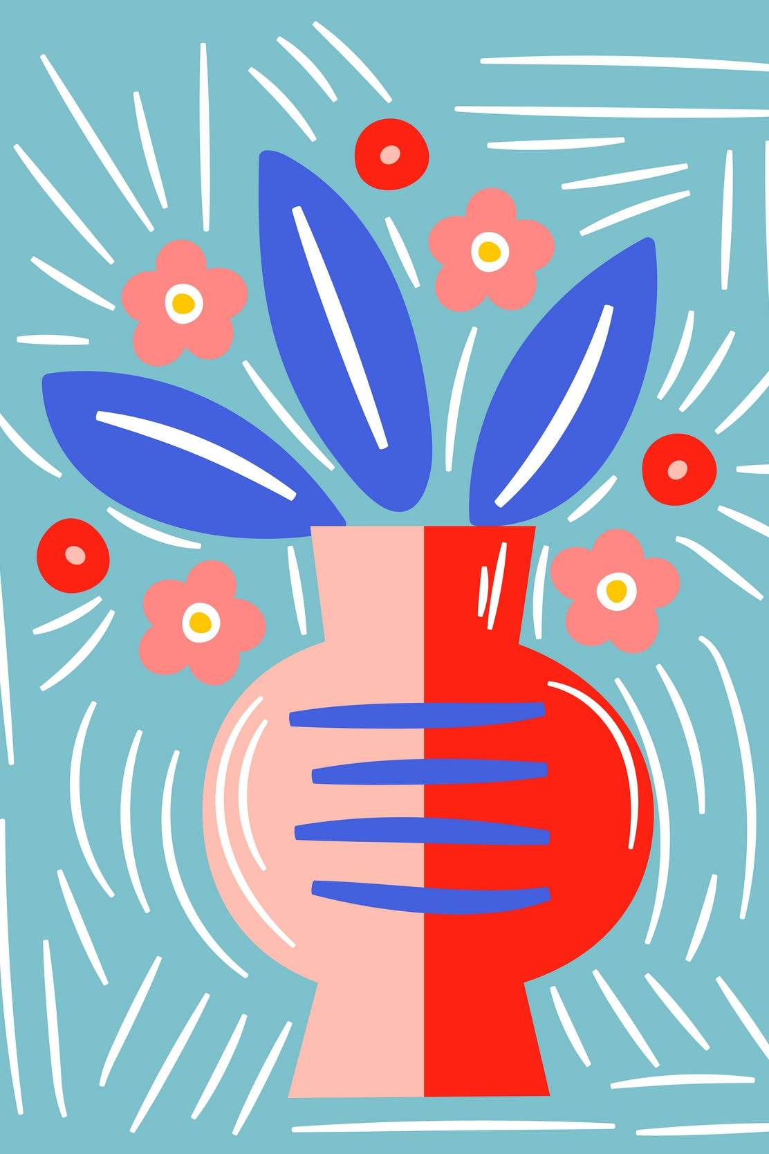 Painting a Long Vase Art - beink online art store