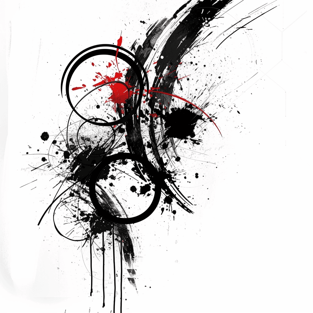 Black and Red Chaos Modern Wall Art - beink online art store