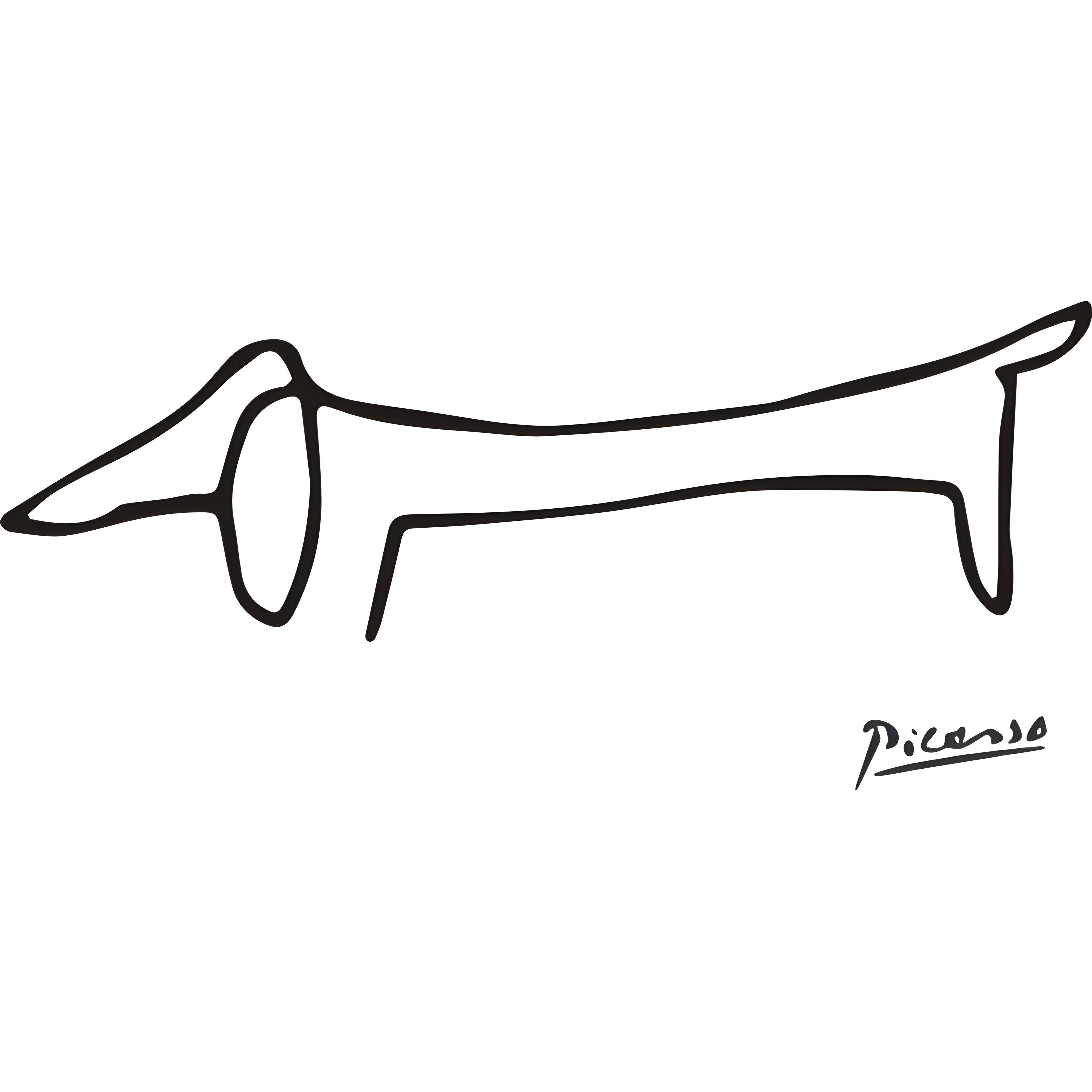 Dachshund Dog Illustration Modern Wall Art - beink online art store