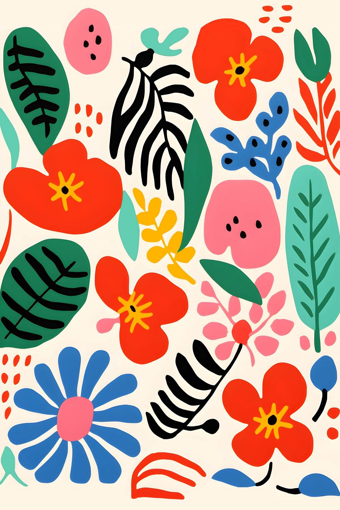 Colorful Floral Painting Art - beink online art store