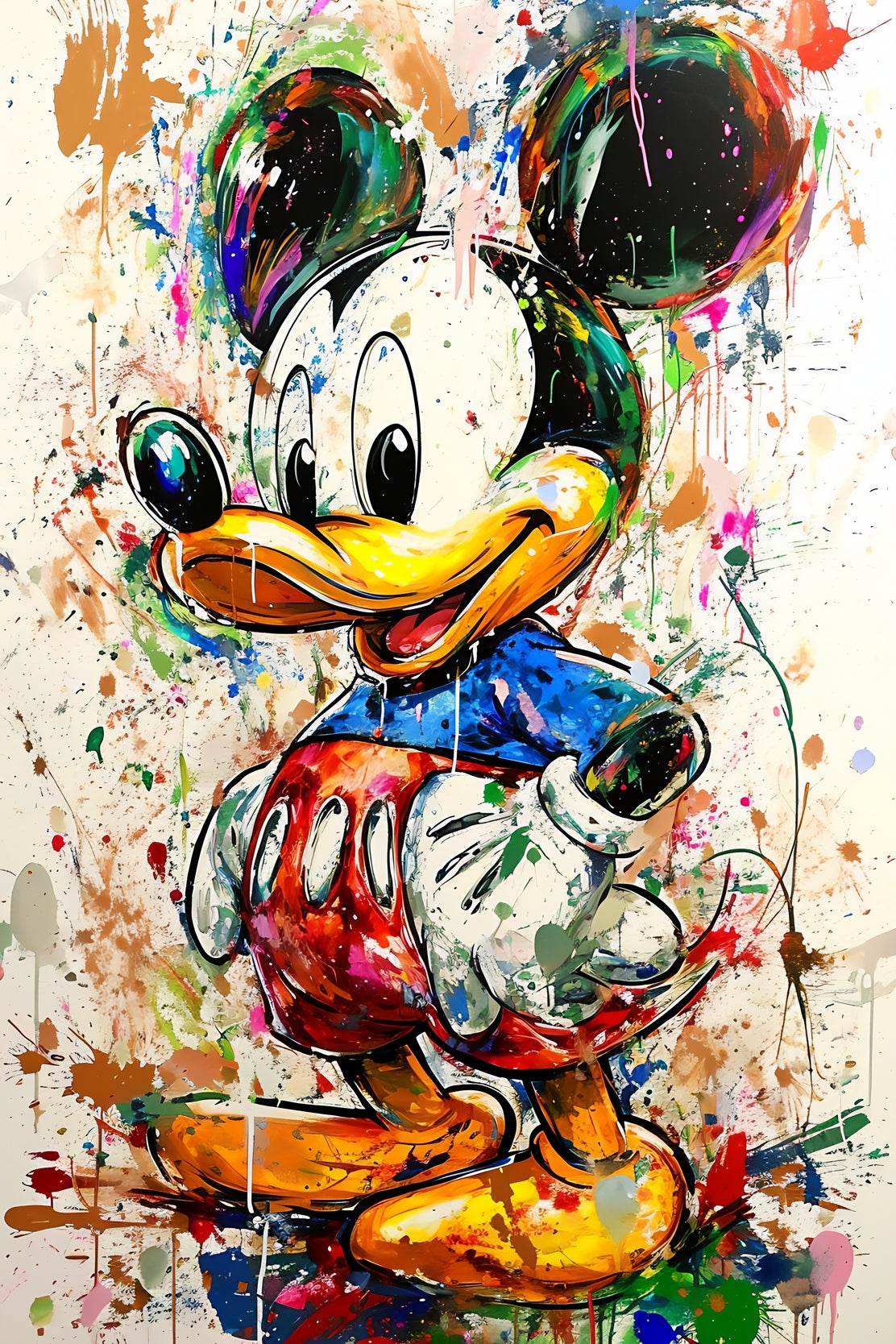 Colorful Mickey with Oil Paint Wall Art - beink online art store