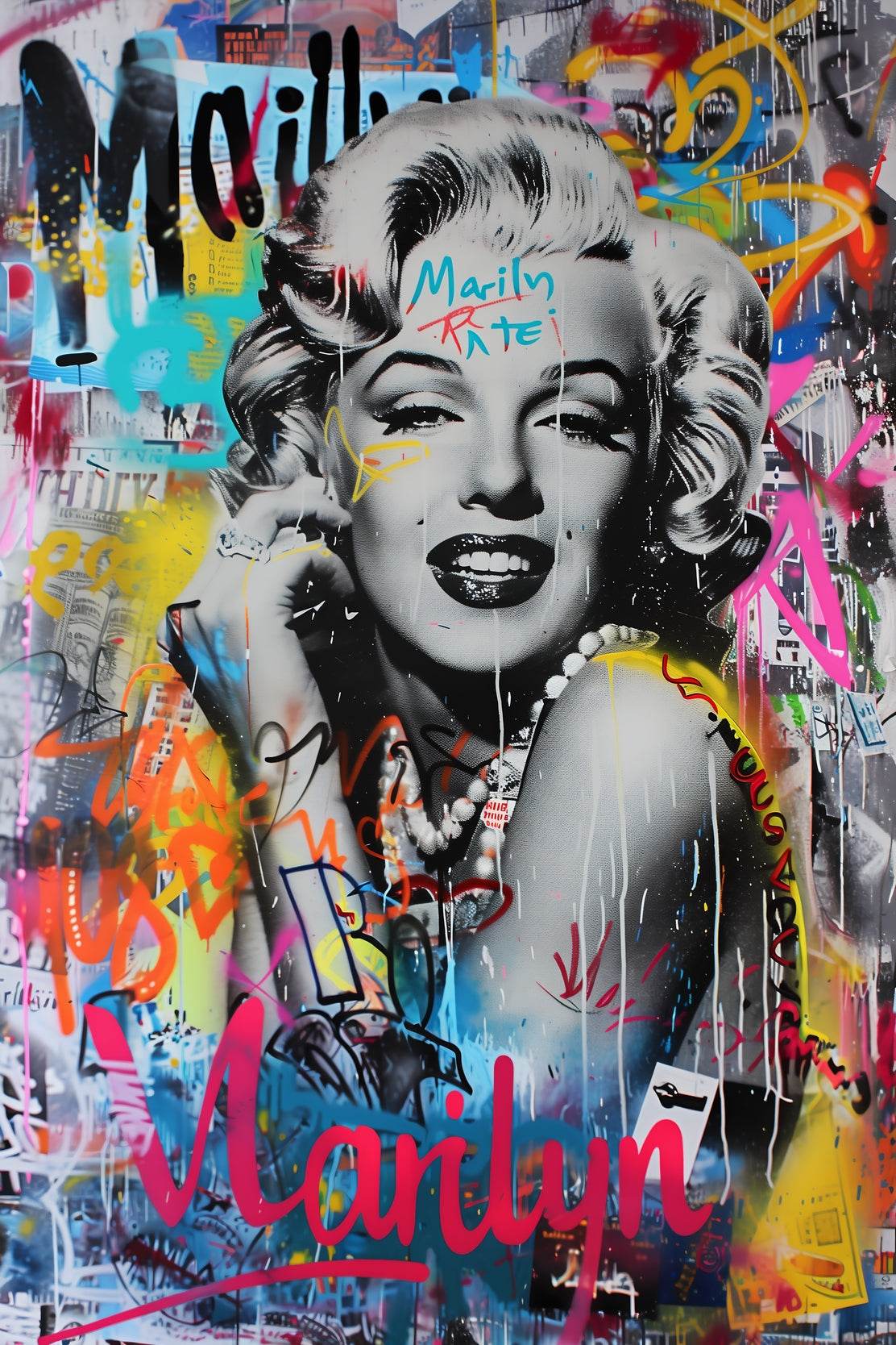 Marilyn Graffiti Wall Art - beink online art store