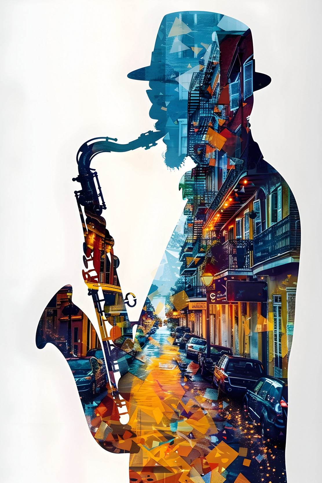 African Male Saxophonist Wall Art - beink online art store
