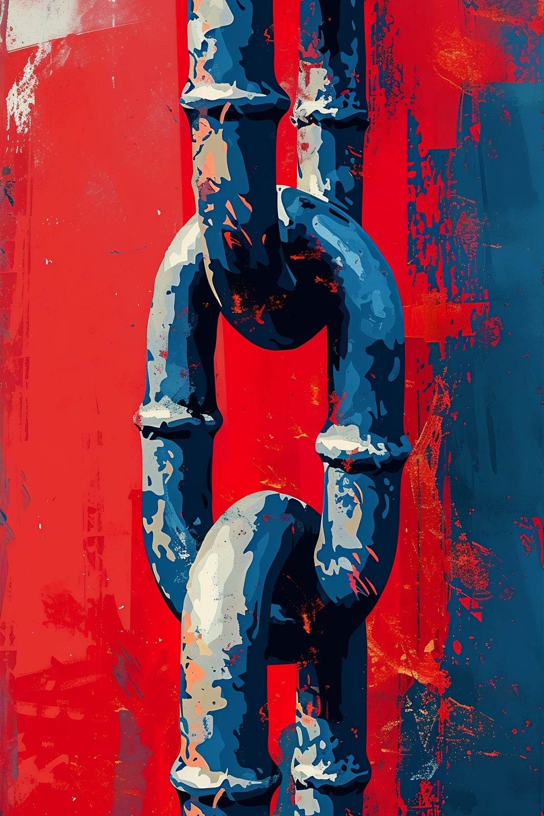 Rusty Chain Painting Wall Art - beink online art store