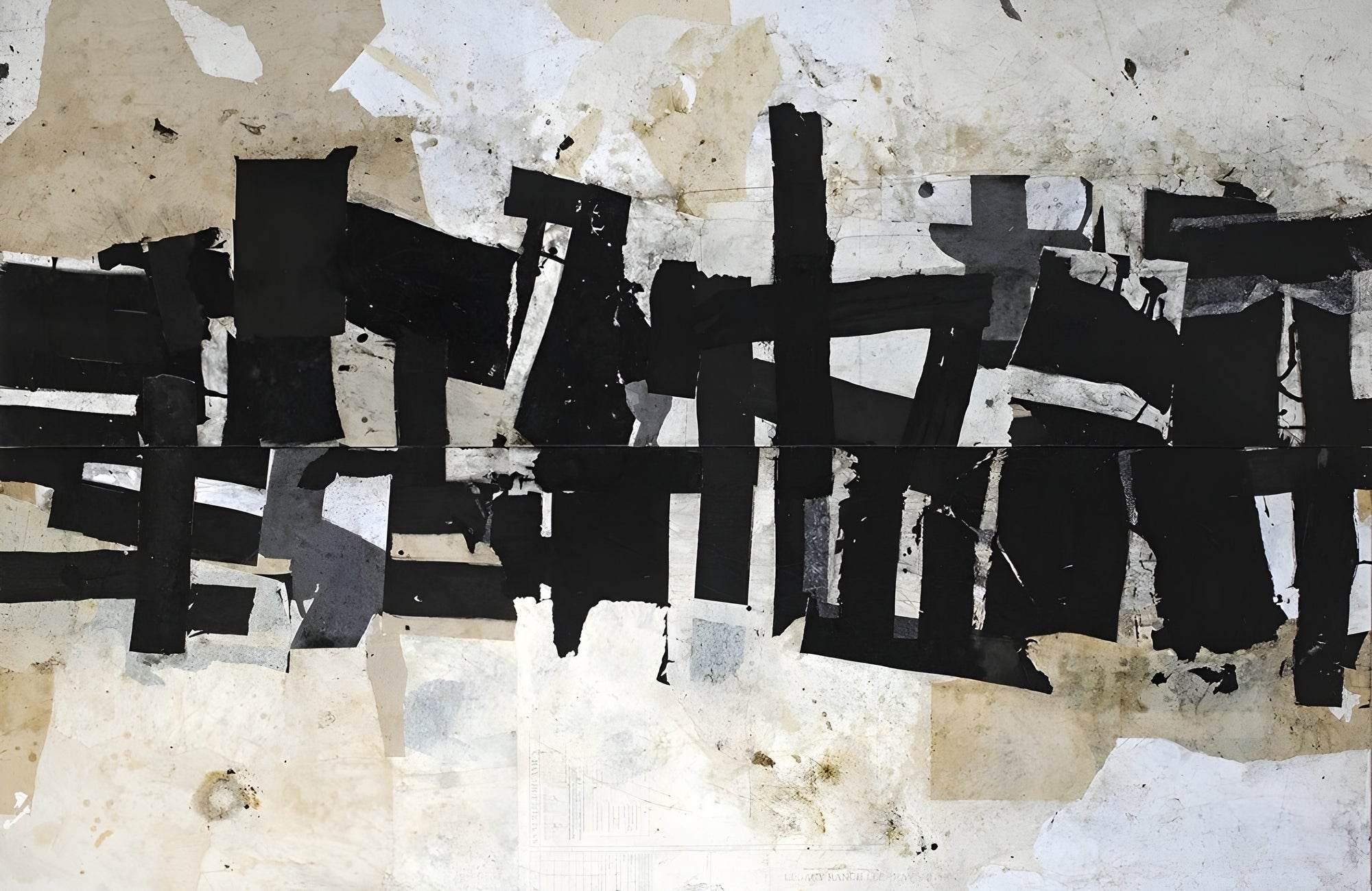 Black and White Chaos Modern Wall Art - beink online art store