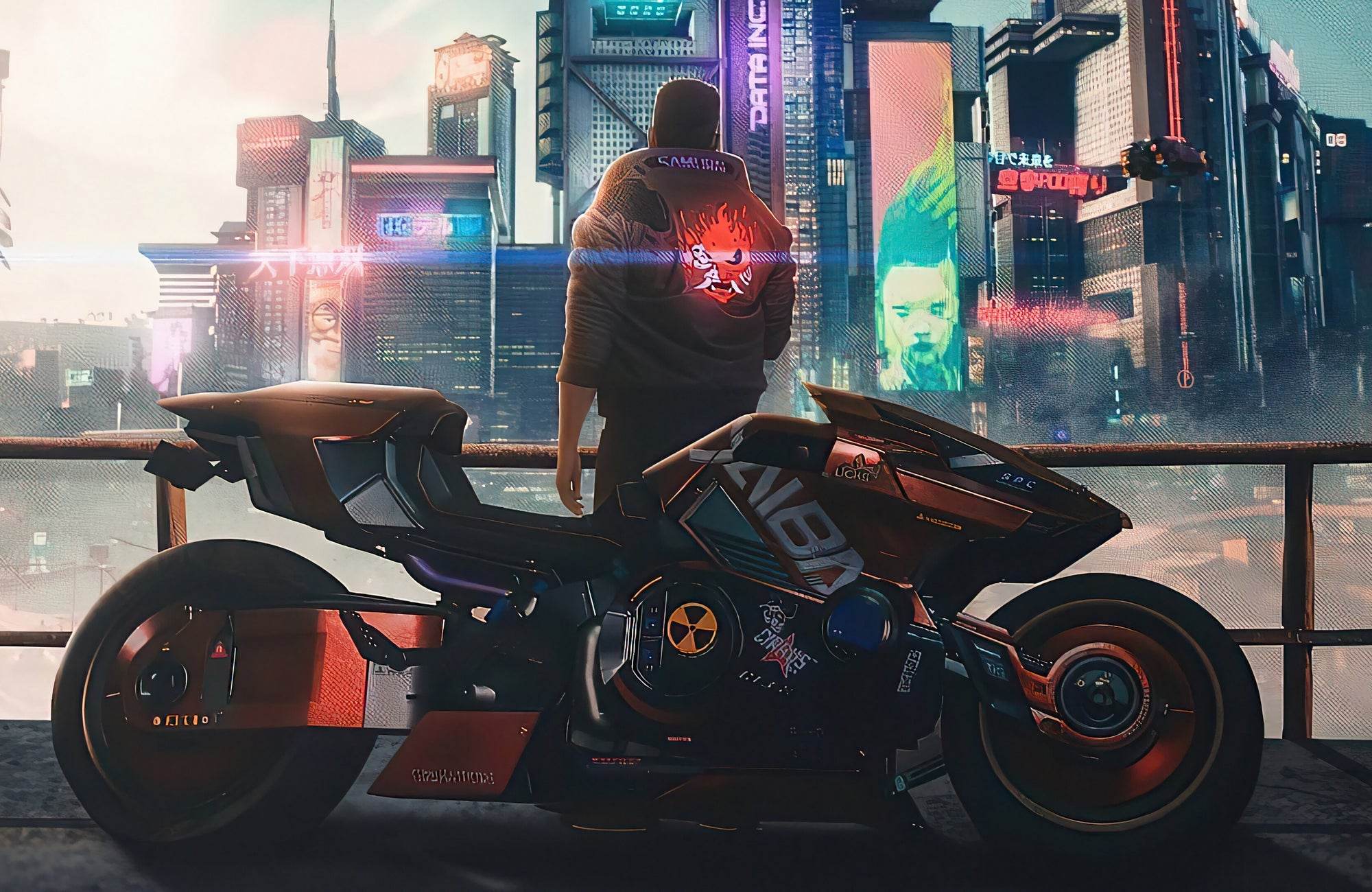 Cyberpunk 2077 Motorcycle Boogeyman Gaming Wall Art - beink online art store