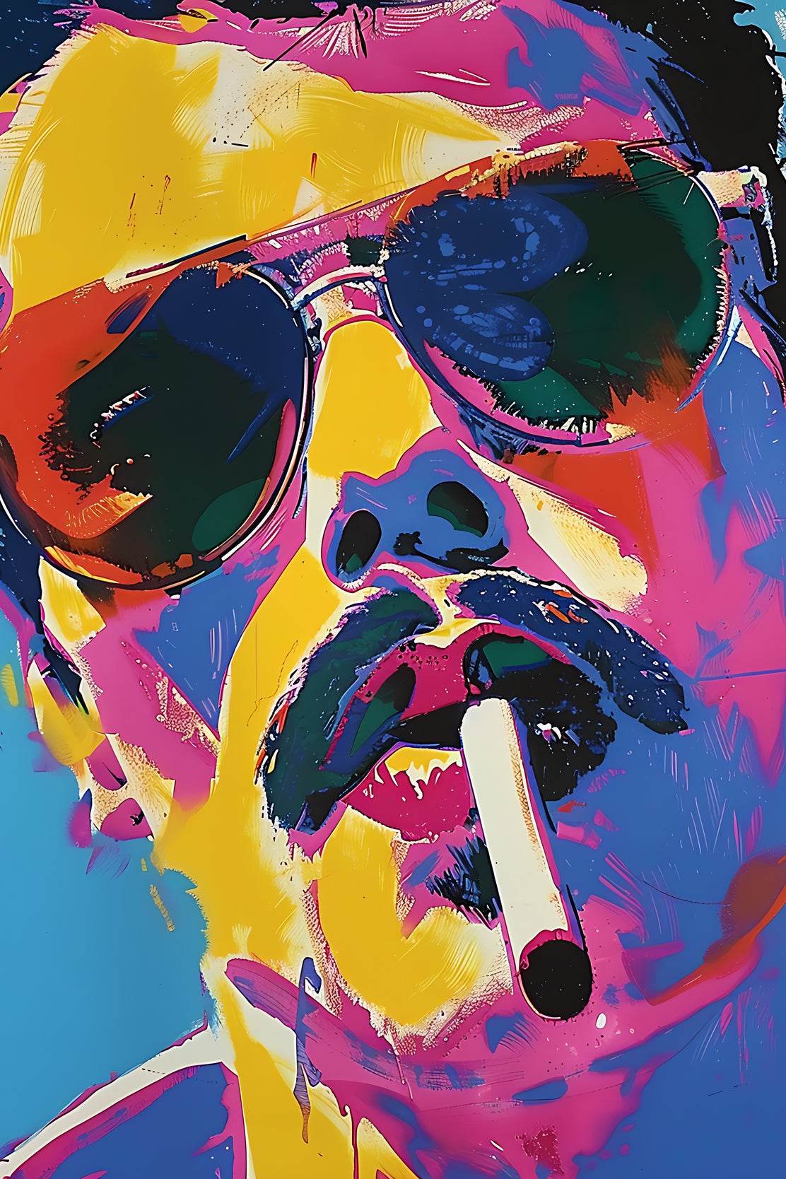 Bold Portrait Colorful Man Wall Art - beink online art store