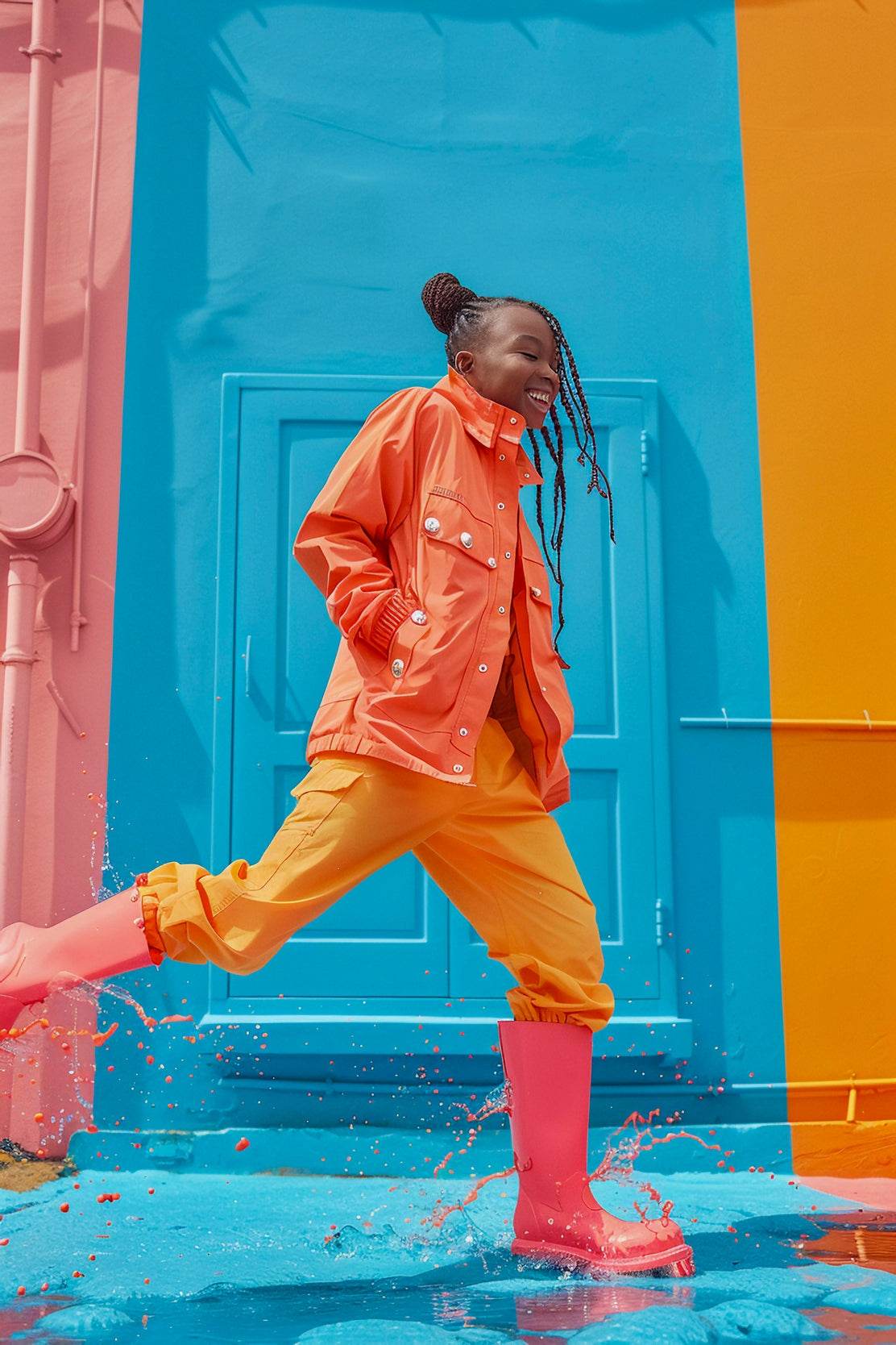 Orange Women Marley Jacket Wall Art - beink online art store