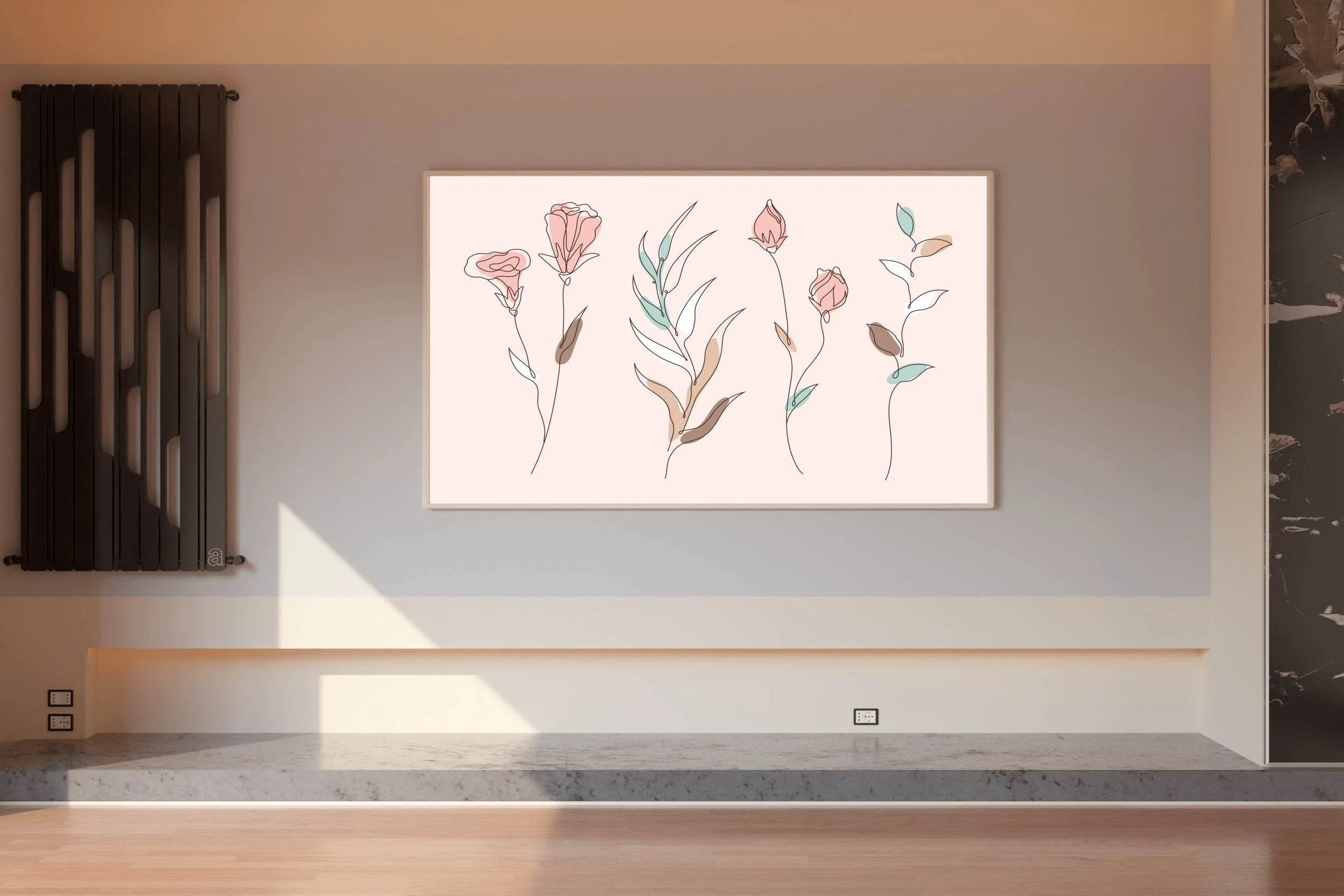 Red Field Flowers Wall Art - beink online art store