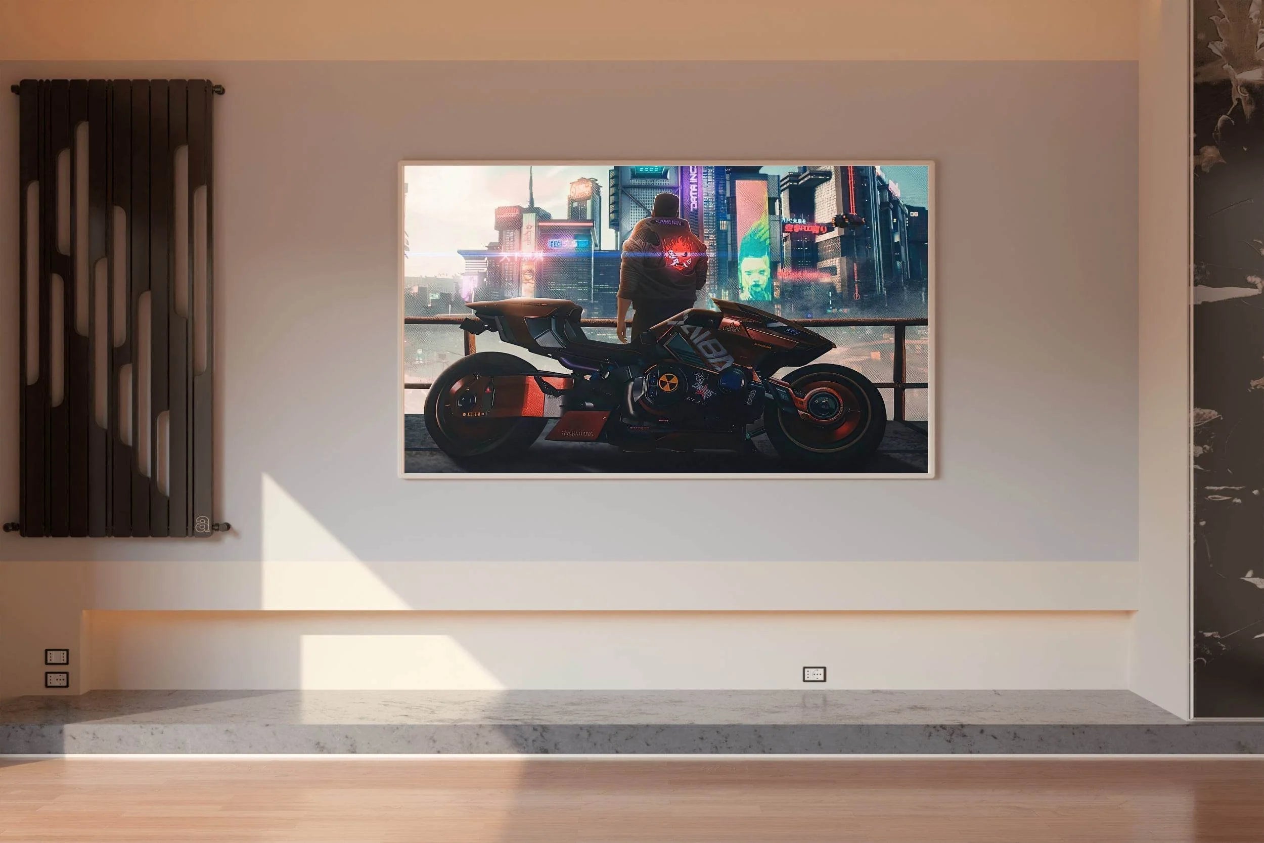 Cyberpunk 2077 Motorcycle Boogeyman Gaming Wall Art - beink online art store