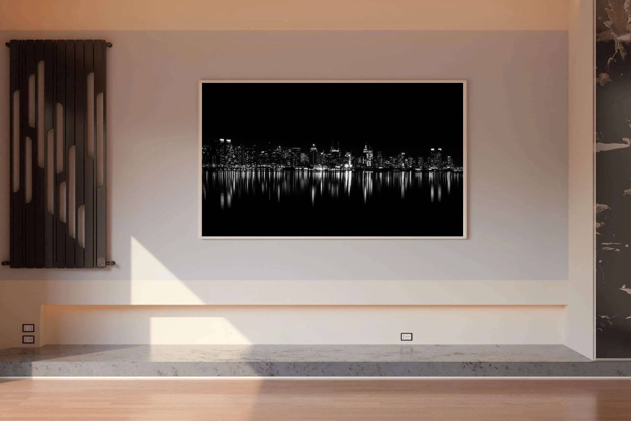 New York City Night View Black & White Wall Art - beink online art store