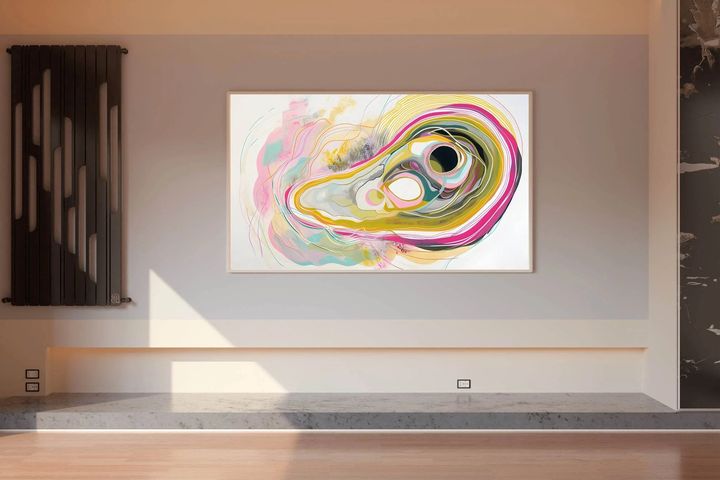 Oil and Pencil on Thick Paper Abstract Wall Art - beink online art store