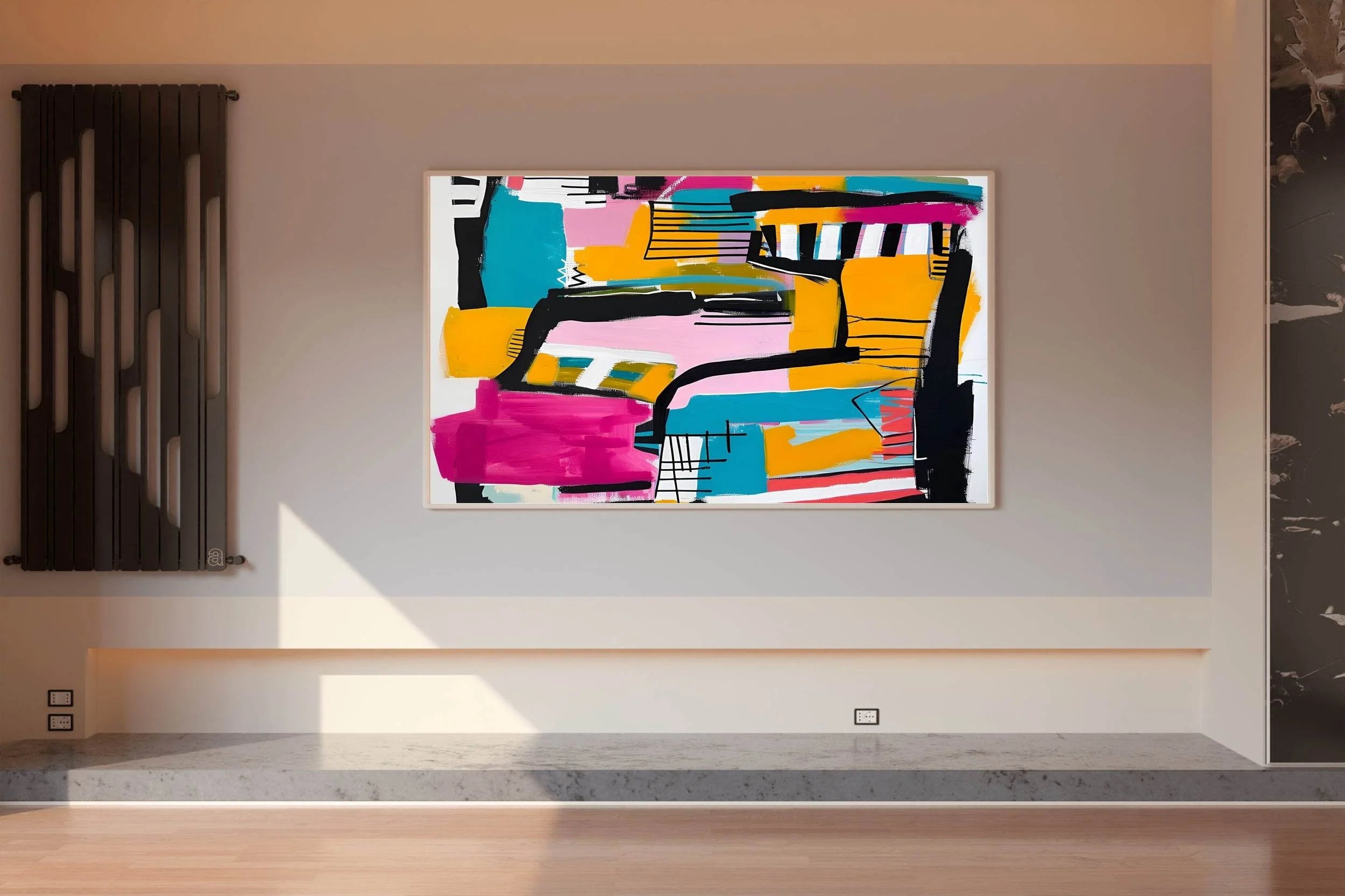 Abstract Compositions with Geometric Shapes Abstract Brushstrokes - beink online art store