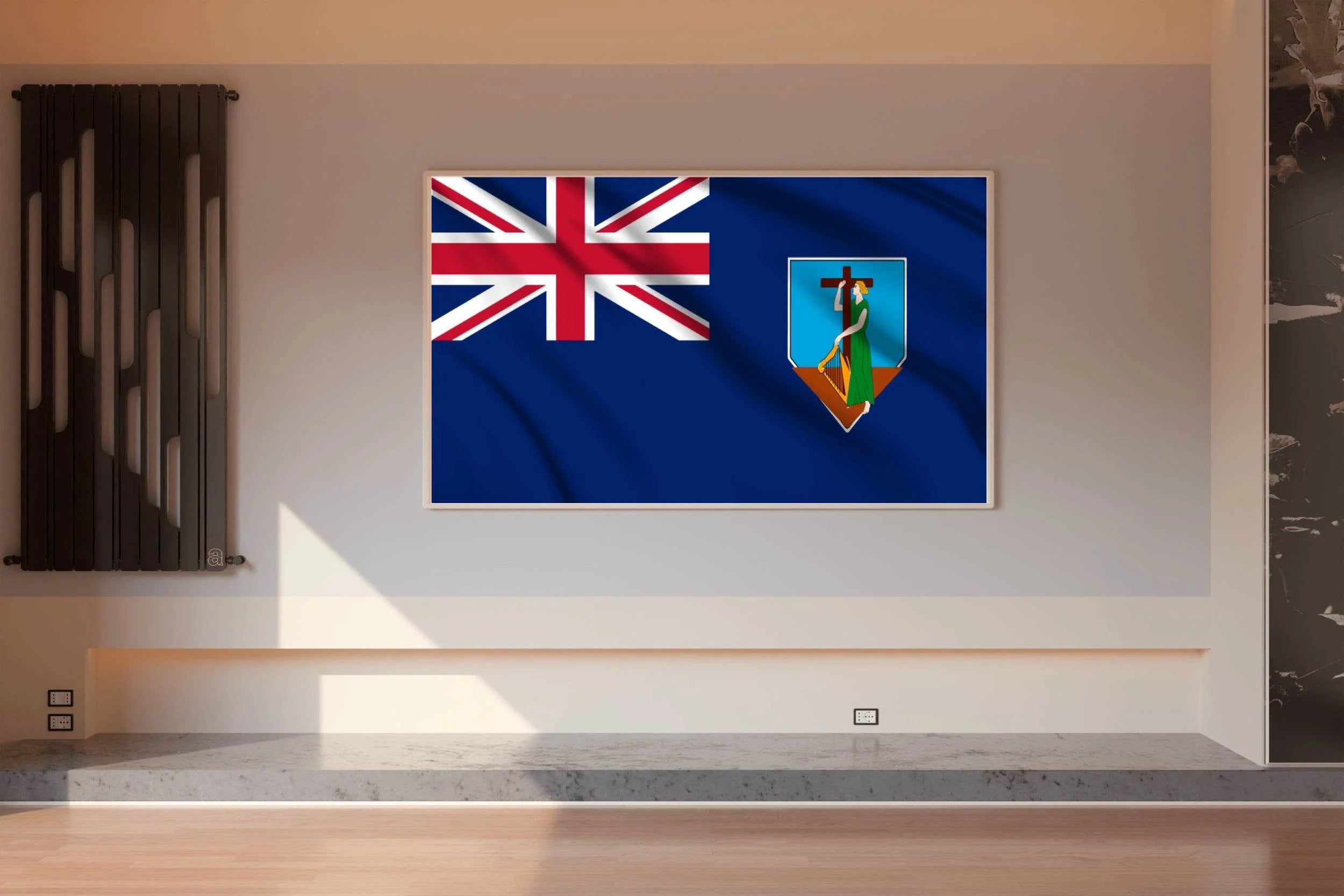 Montserrat National Flag Wall Art - beink online art store