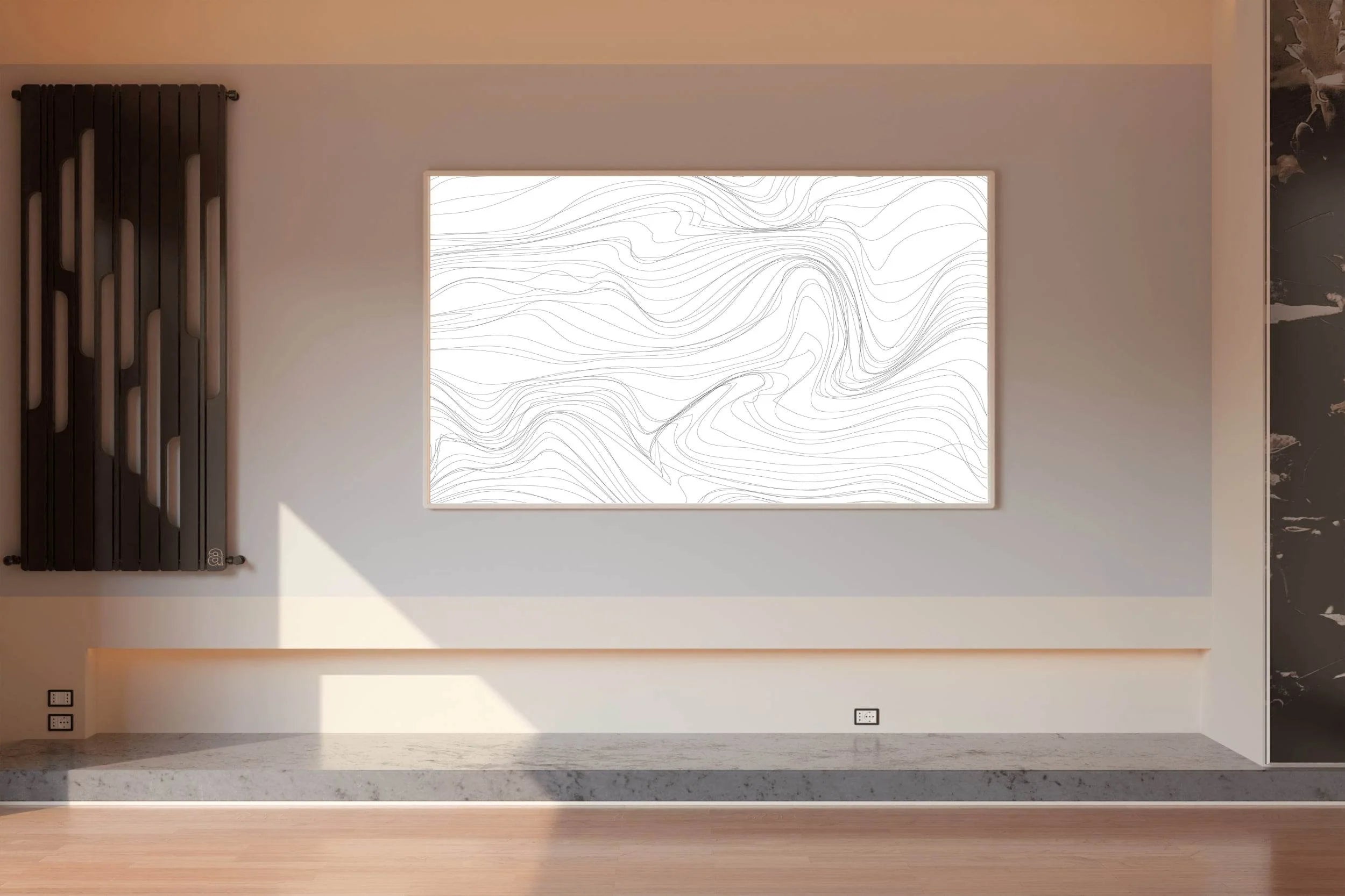 Wavy Embossed Lines Wall Art - beink online art store