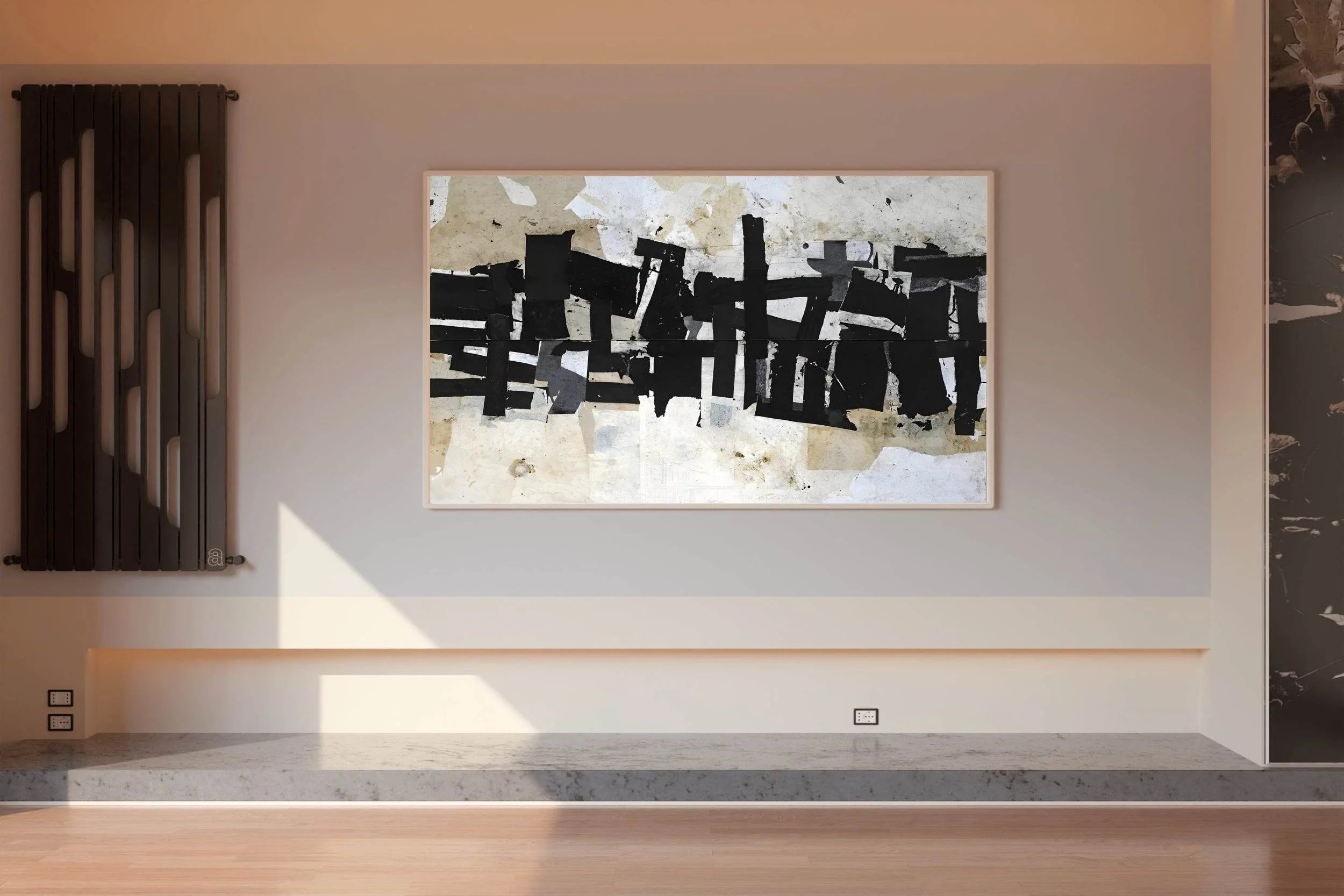 Black and White Chaos Modern Wall Art - beink online art store