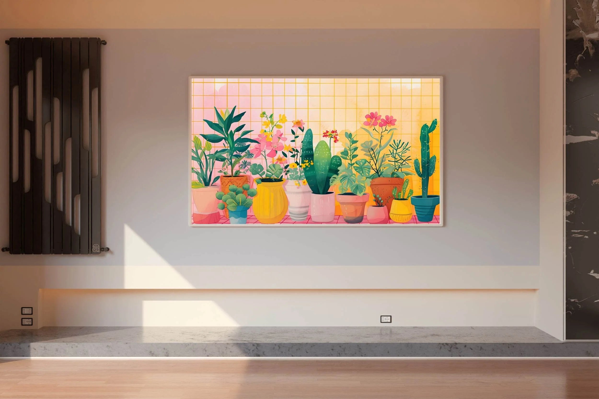 Colorful Abstract of Potted Plants - beink online art store