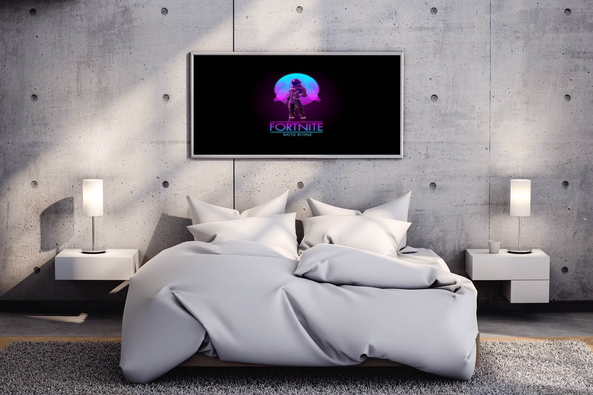 FORTNITE Cool Neon Gaming Wall Art - beink online art store