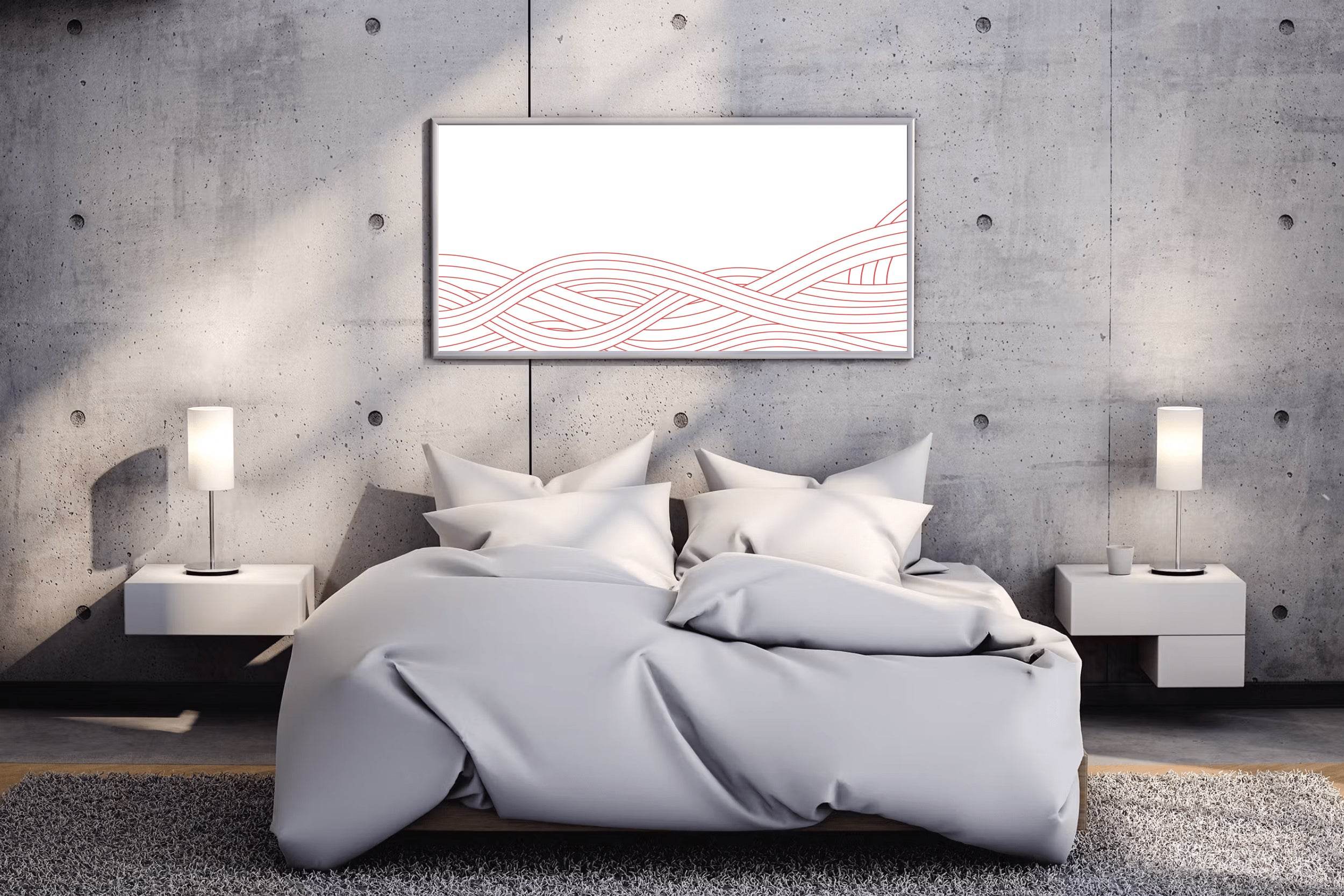 Lntertwined Wavy Line Art - beink online art store
