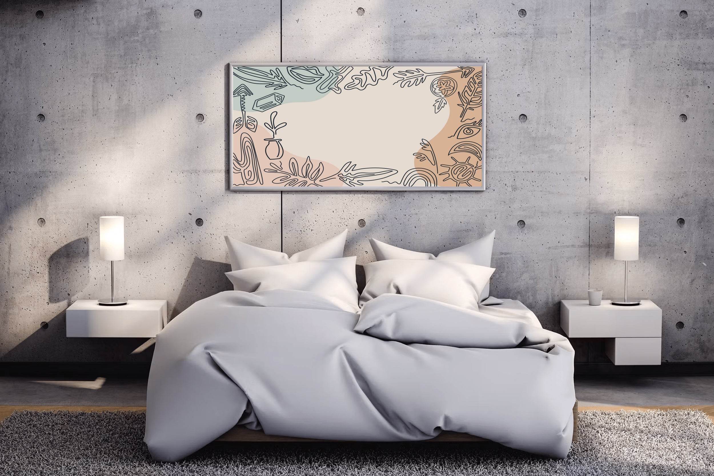 Patterned Frame Line Art - beink online art store