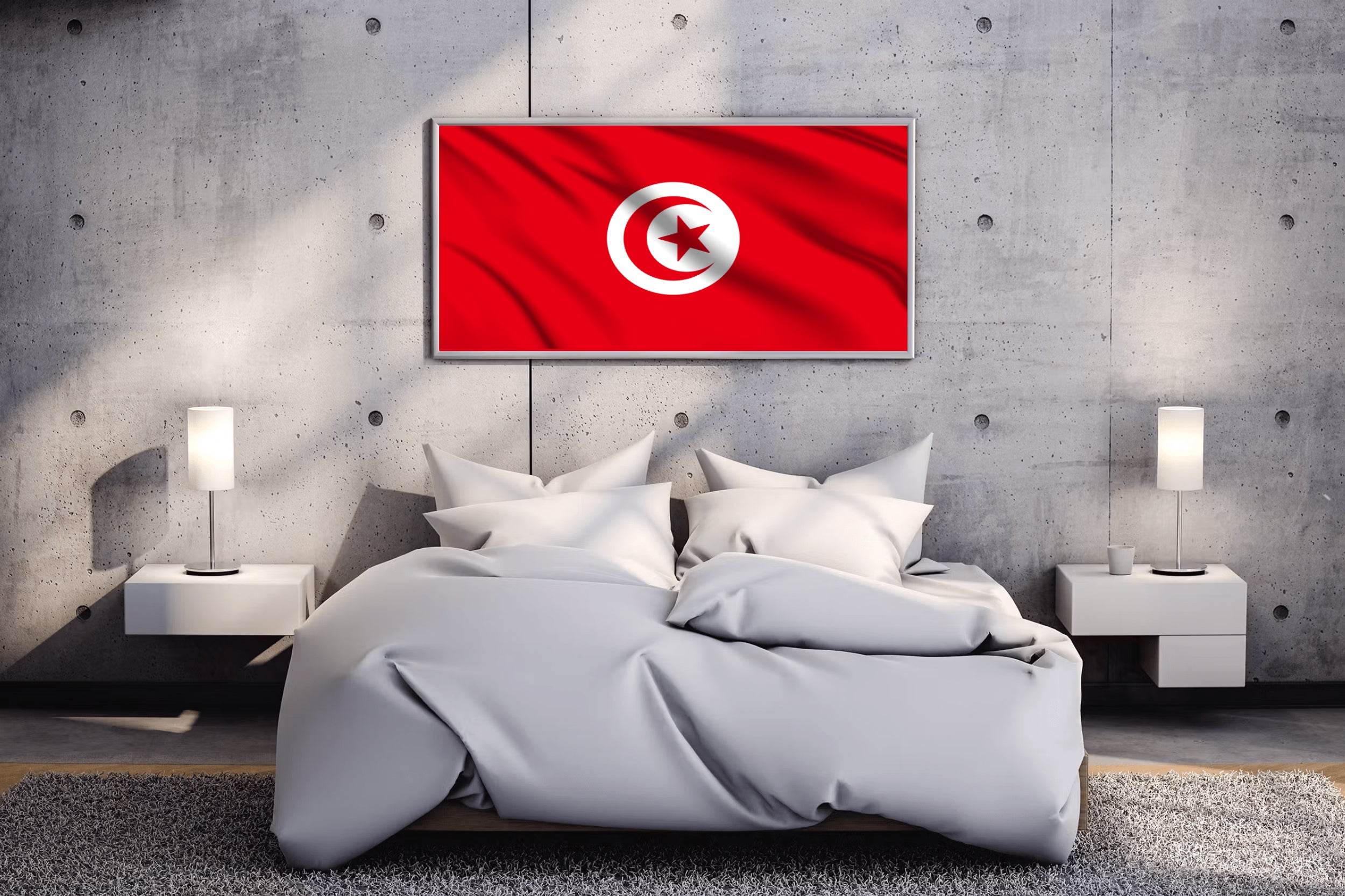 Tunisia National Flag Wall Art - beink online art store