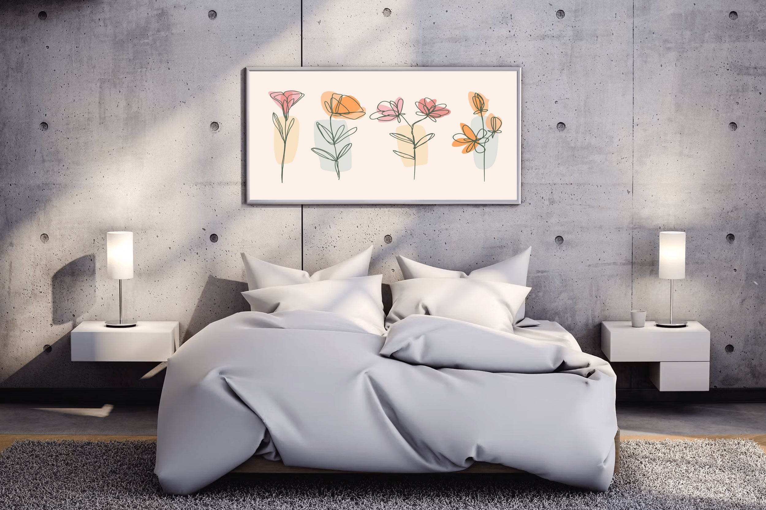 Tropical Broadleaf Flowers Wall Art - beink online art store
