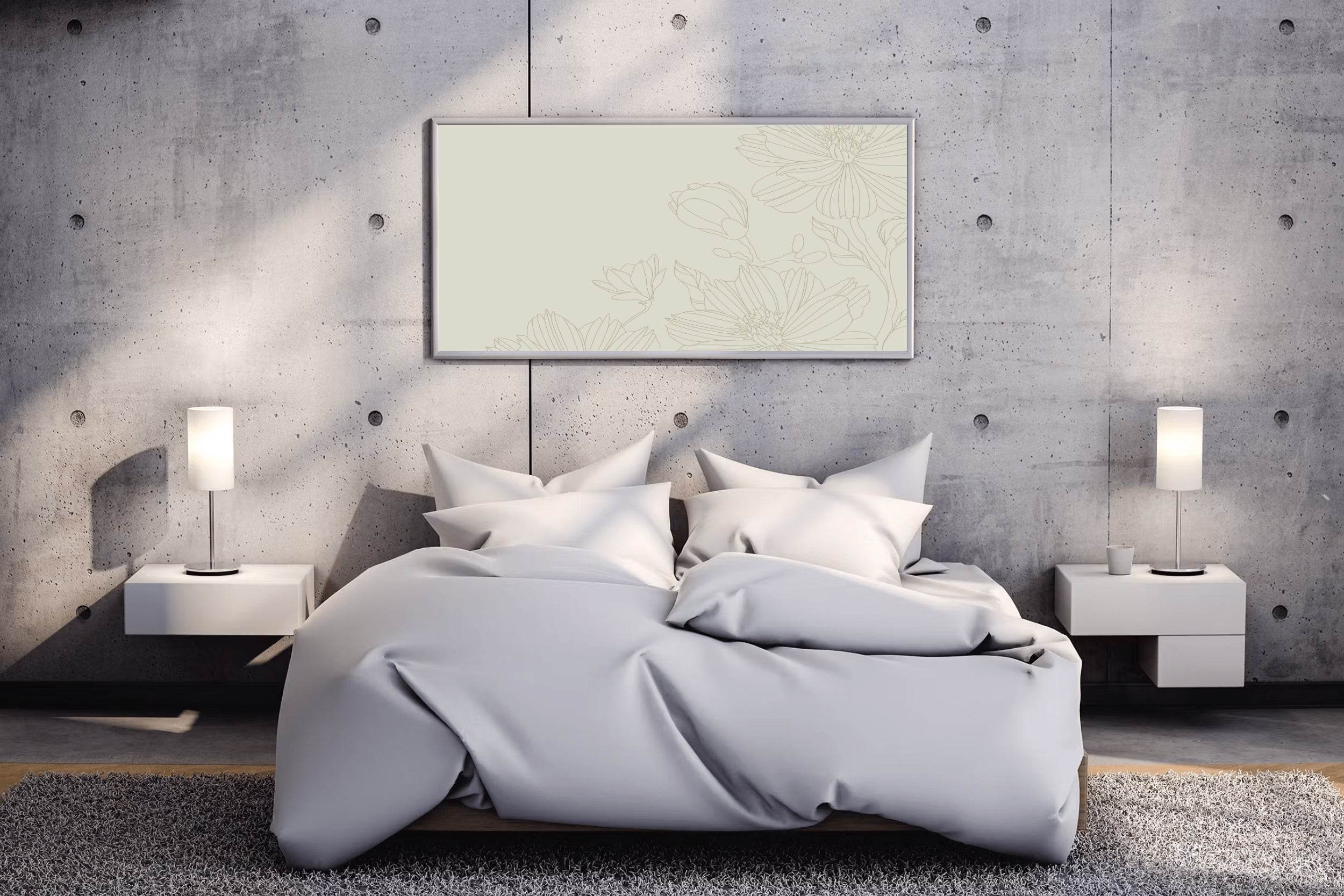 Golden Flower Pattern Line Art - beink online art store