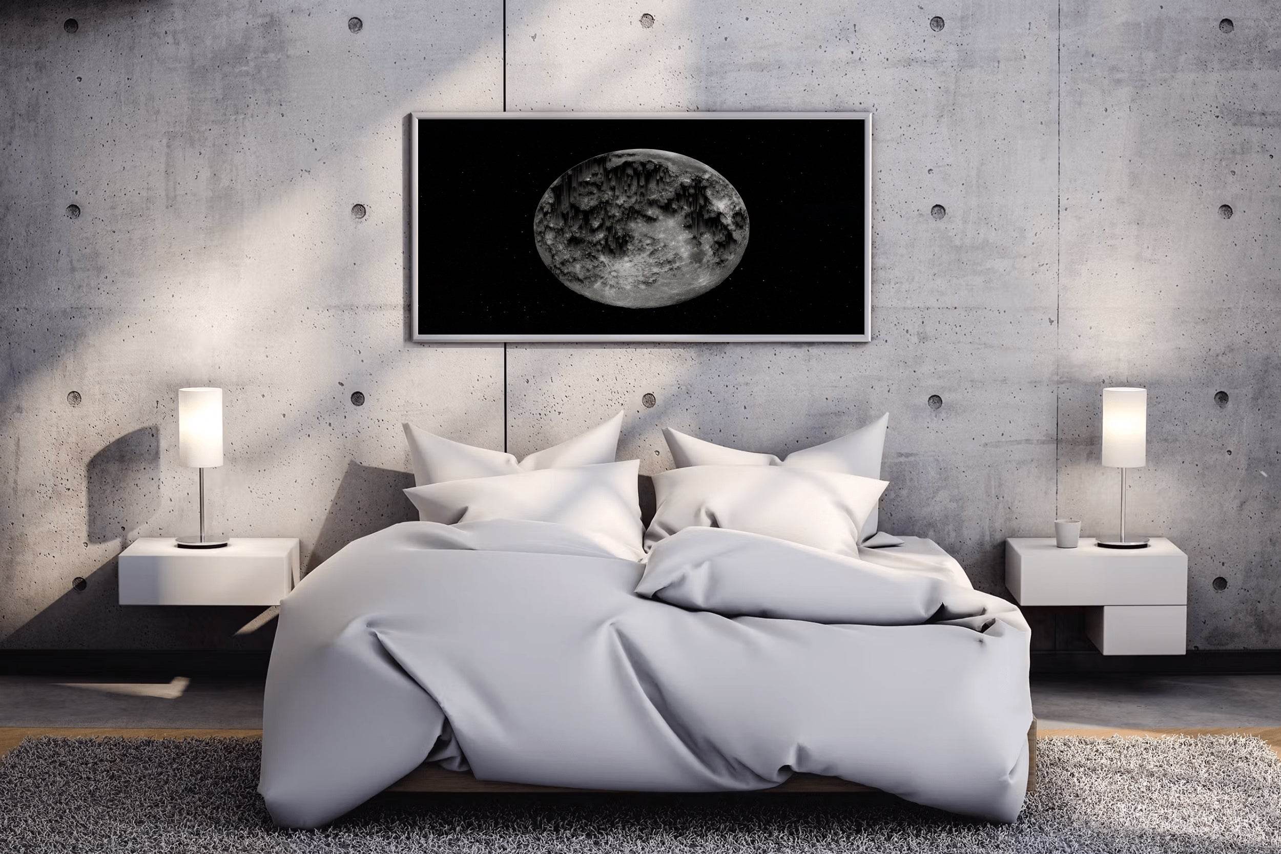 Moon Black & White Wall Art - beink online art store