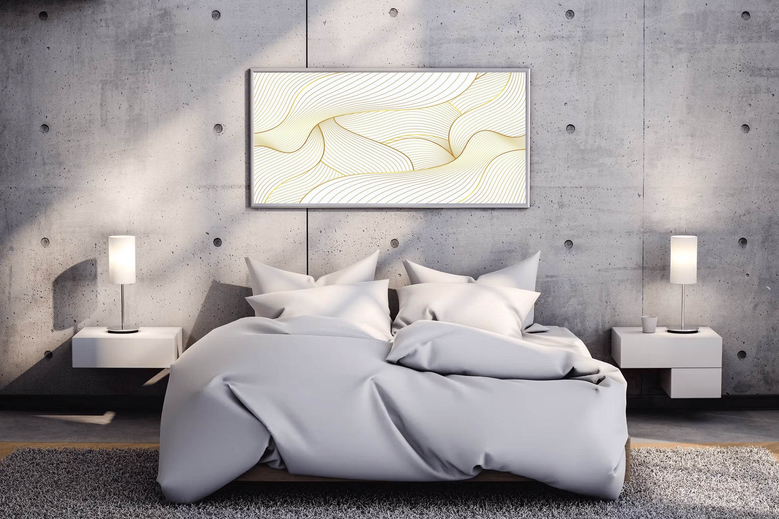 Golden Lines Are Intertwined Wall Art - beink online art store