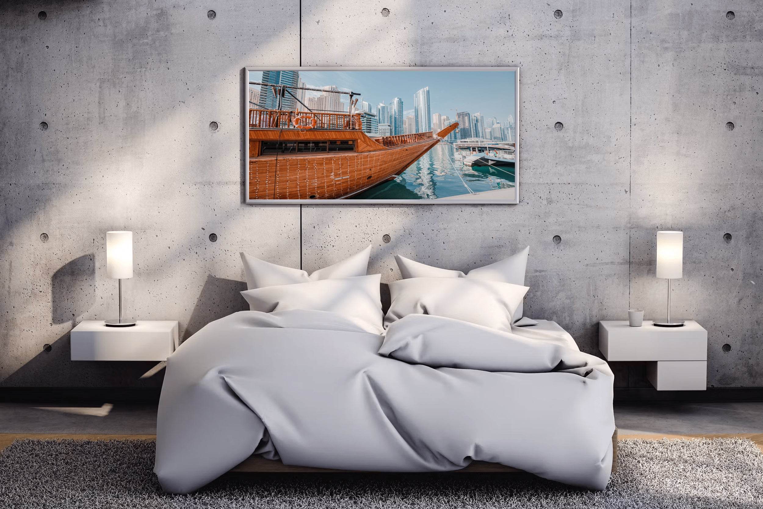 The Dhow and the Skyline Wall Art - beink online art store