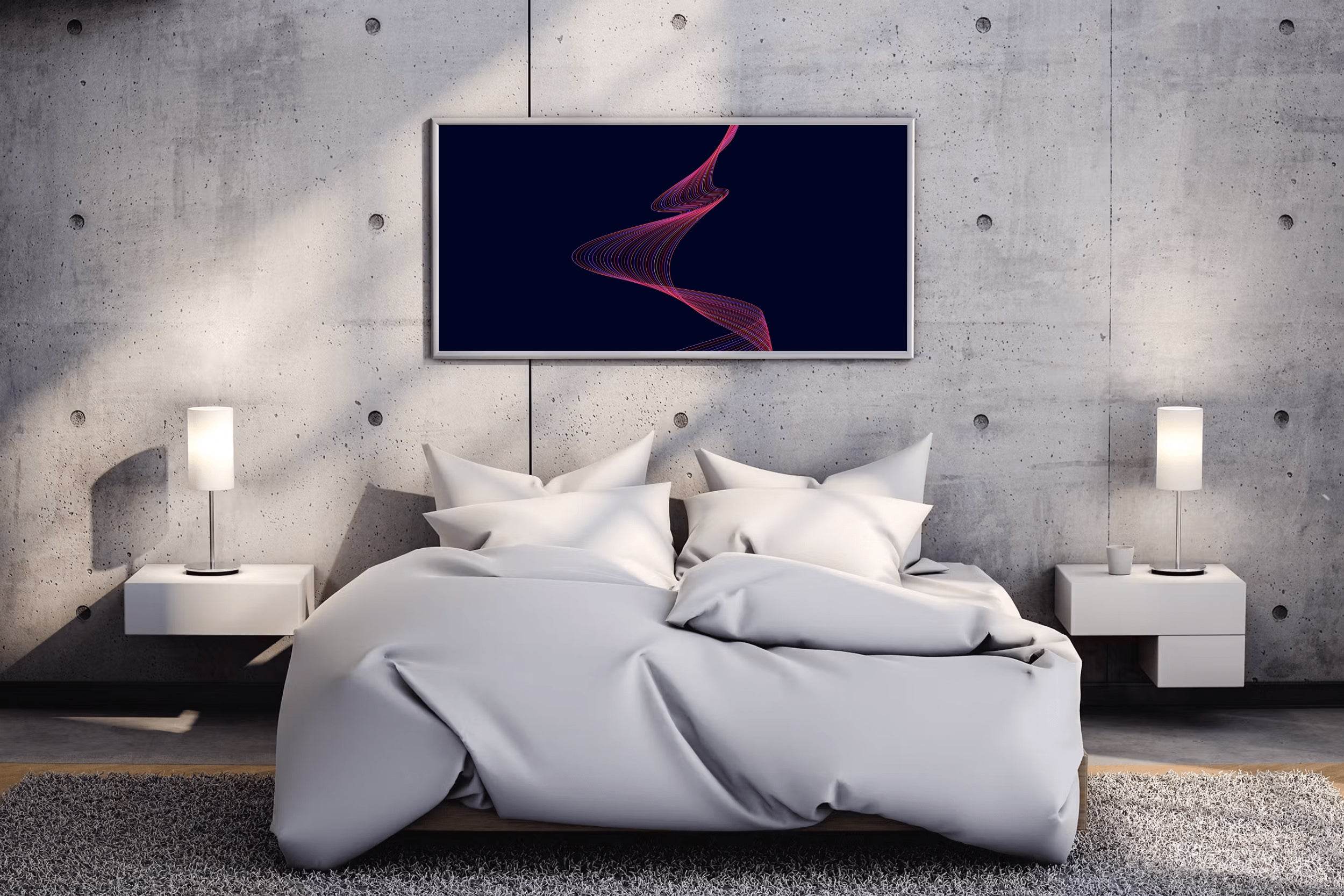 Technology Line Wave Abstract Wall Art - beink online art store