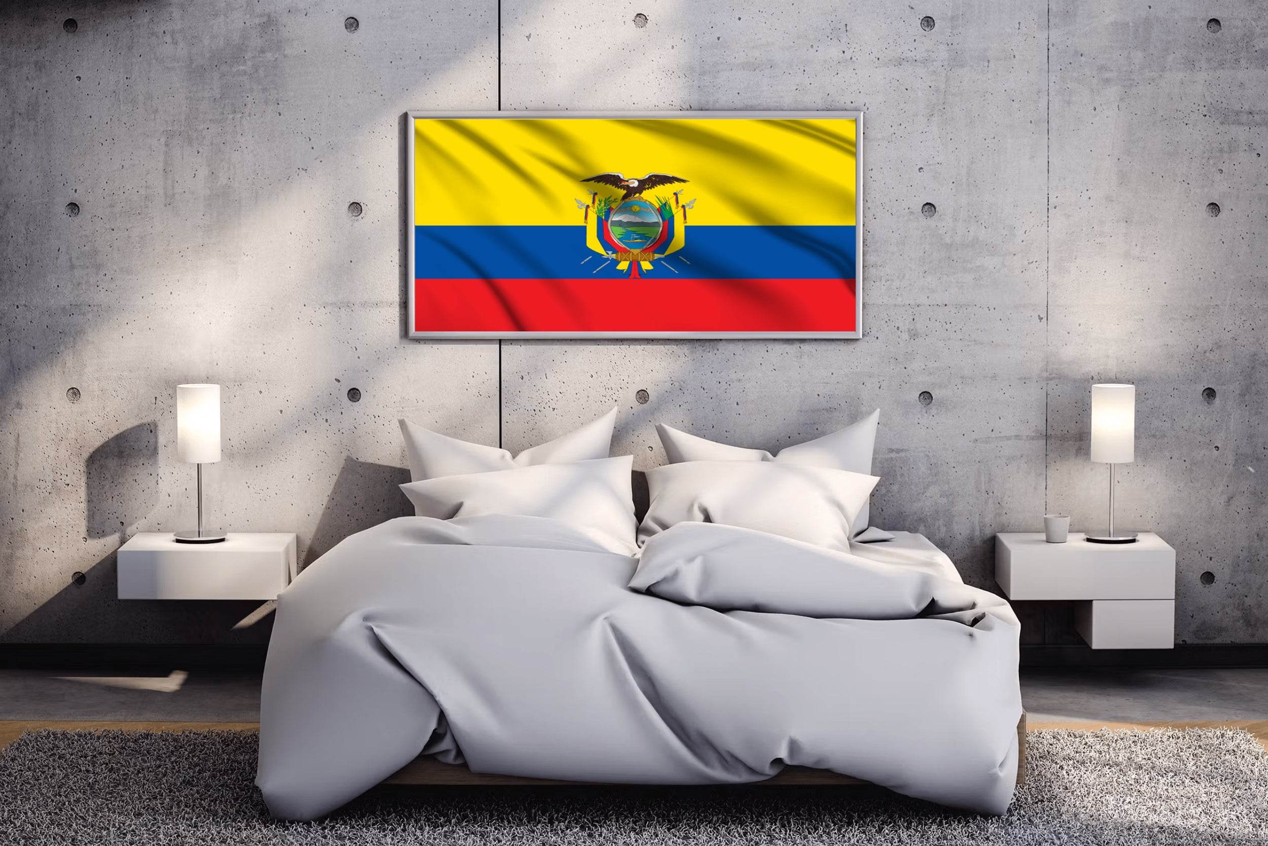 Ecuador National Flag Wall Art - beink online art store