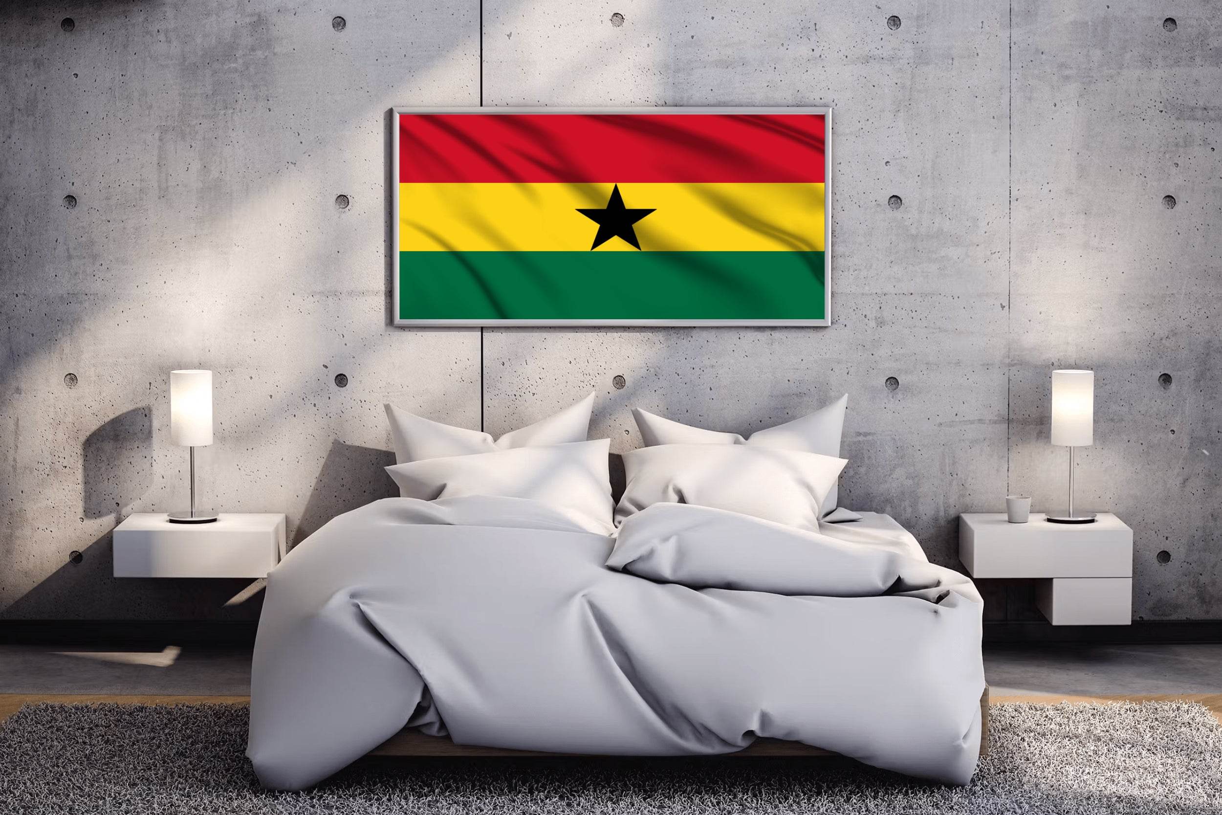 Ghana National Flag Wall Art - beink online art store