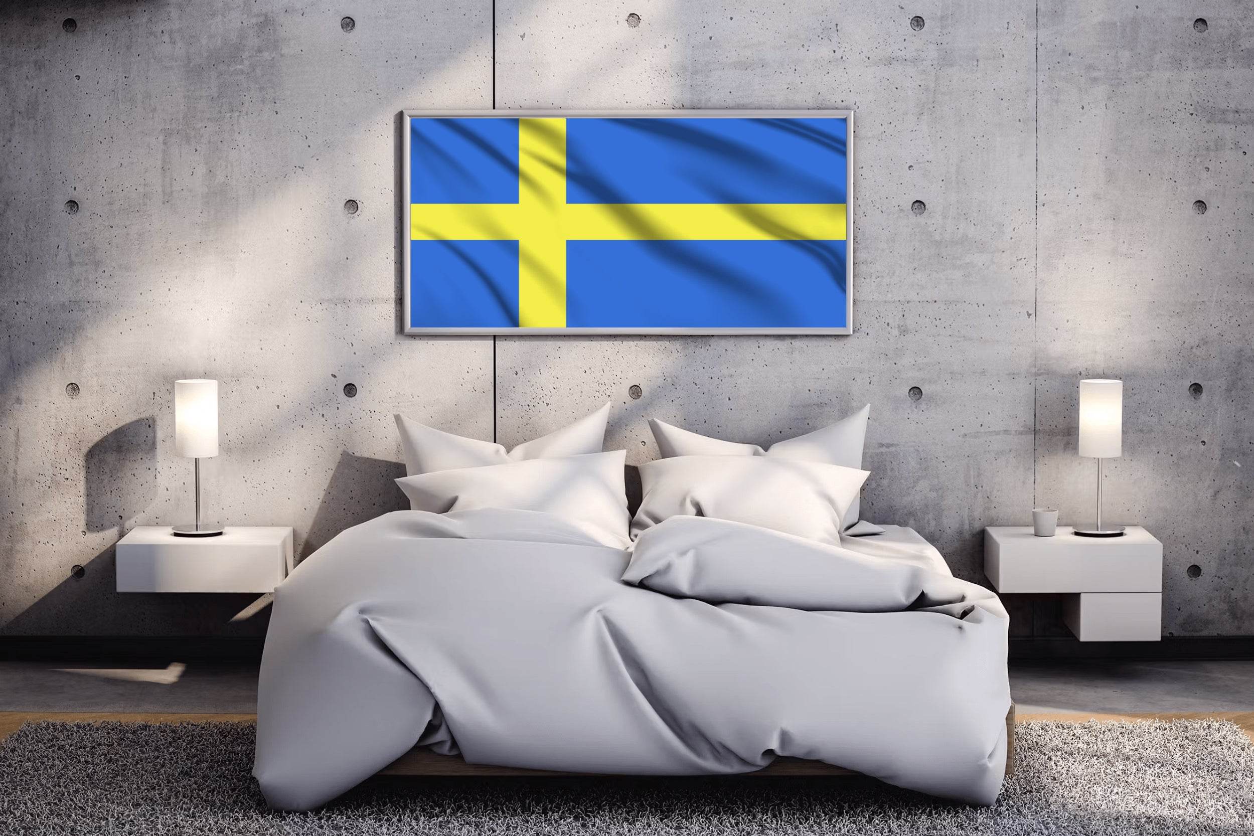 Sweden National Flag Wall Art - beink online art store