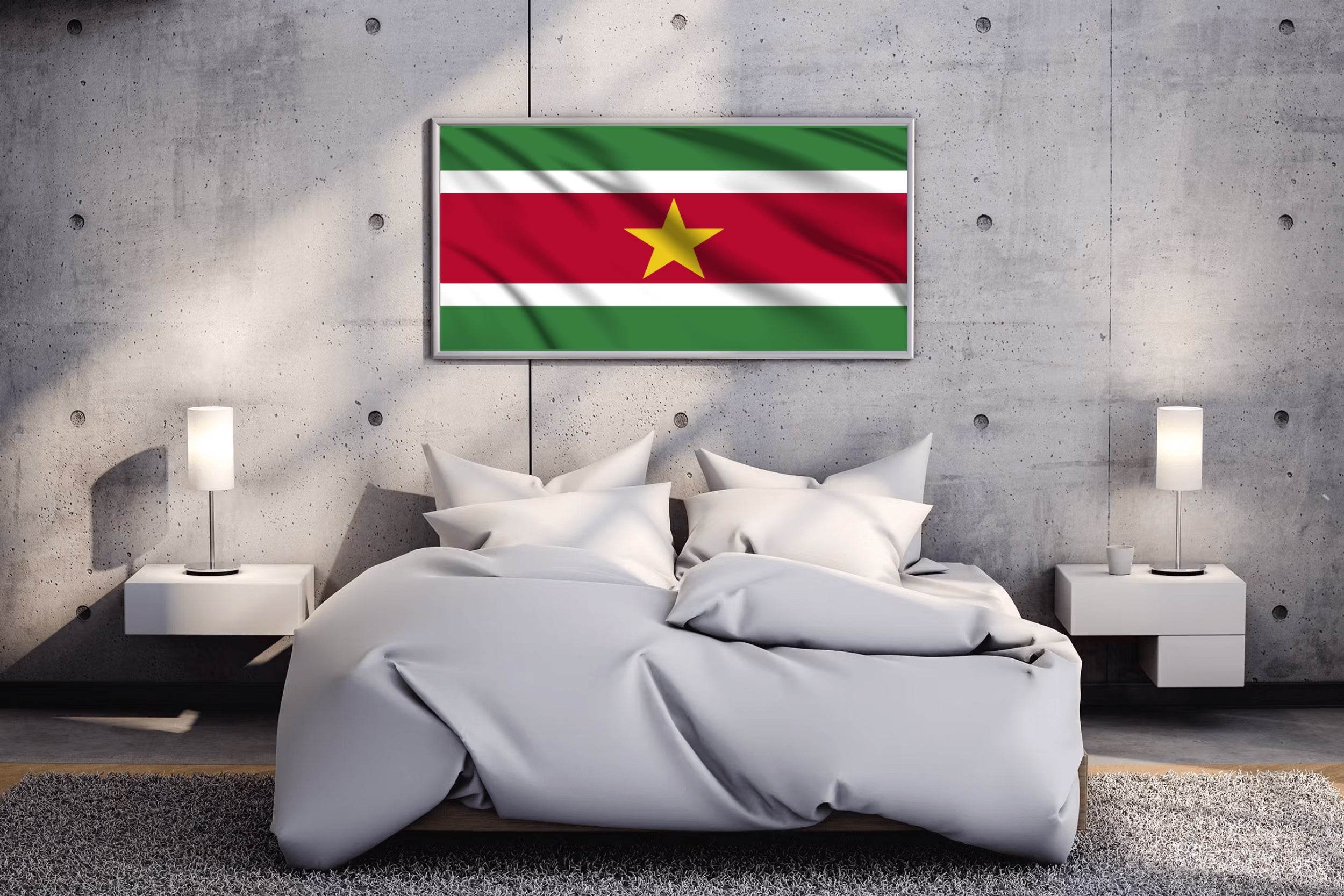 Suriname National Flag Wall Art - beink online art store
