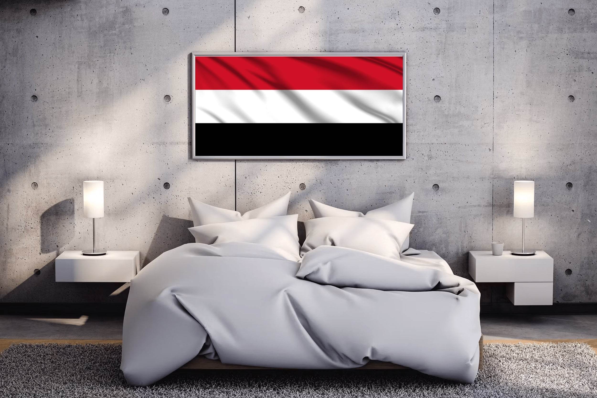 Yemen National Flag Wall Art - beink online art store