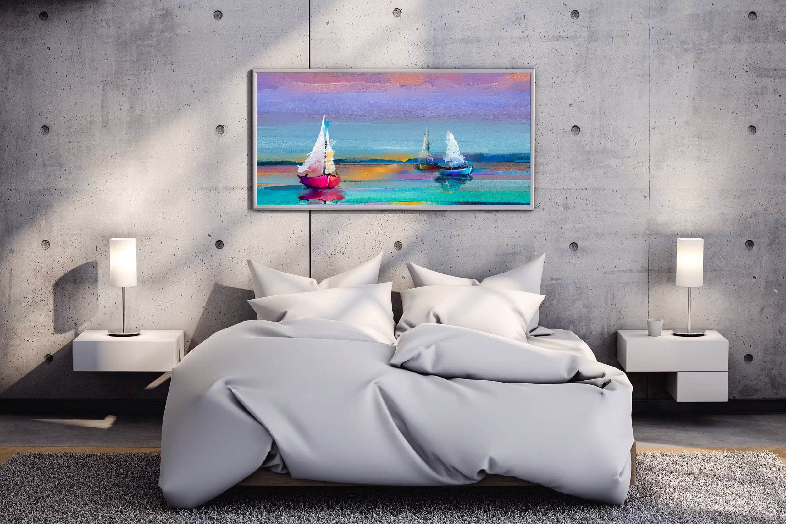 Colorful Boats of Fishermen Wall Art - beink online art store