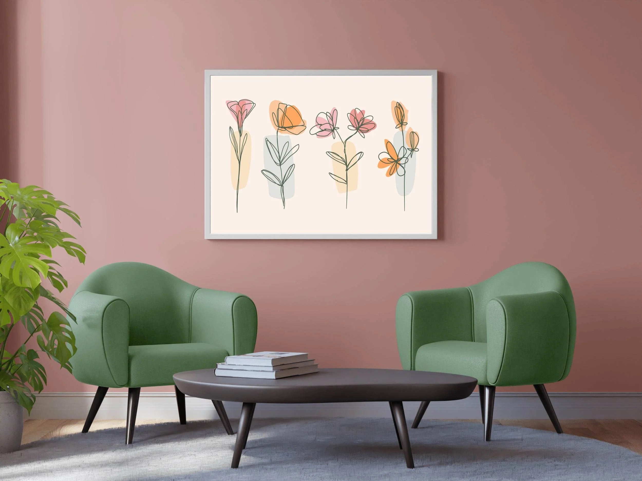 Tropical Broadleaf Flowers Wall Art - beink online art store