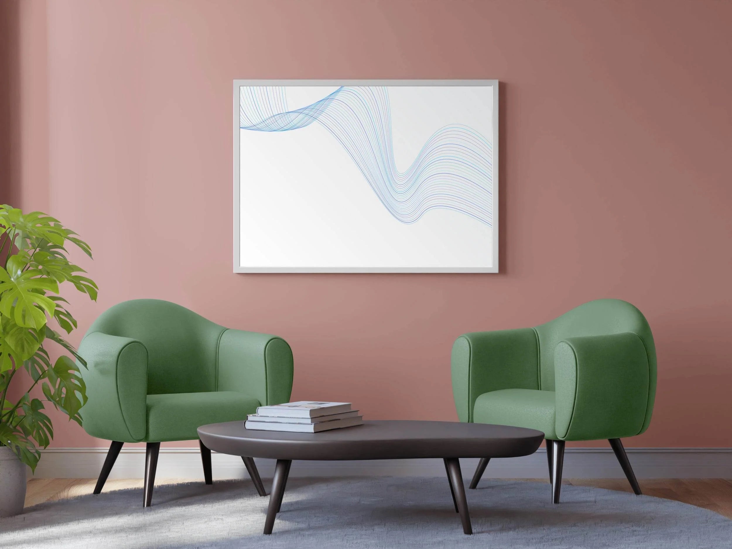Technology Waves Abstract Wall Art - beink online art store