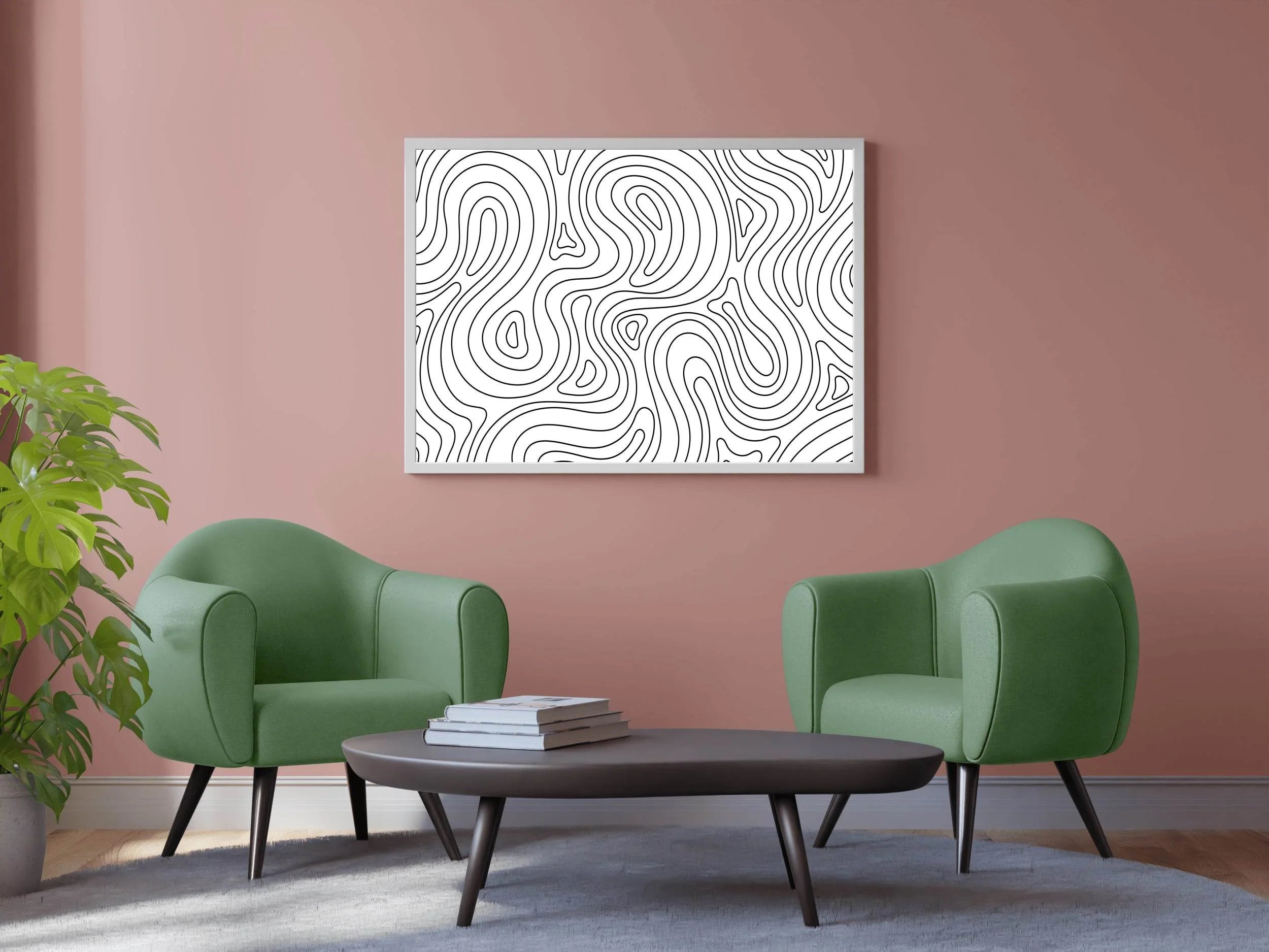Random Lines Abstrat Wall Art - beink online art store