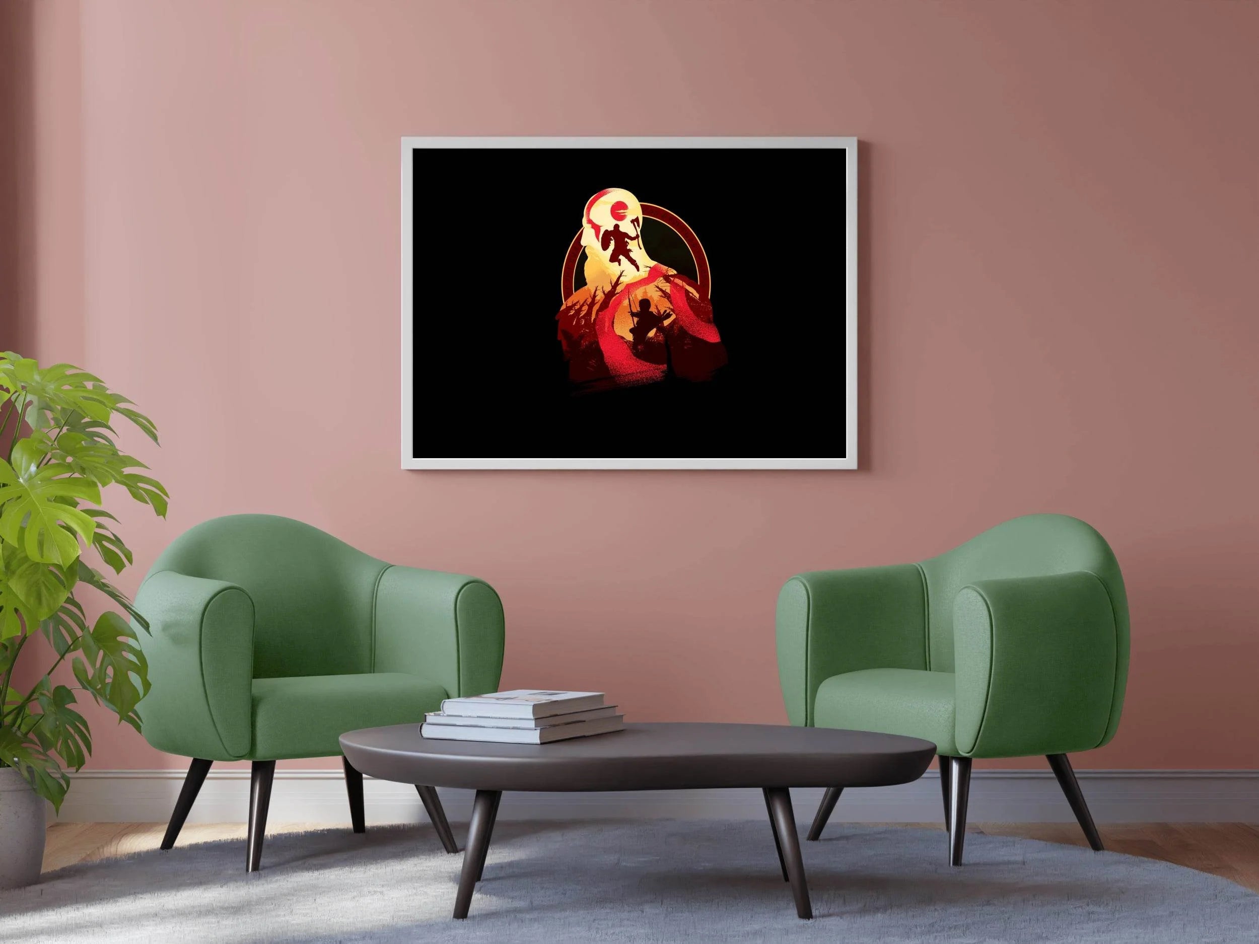 God of War Kratos Gaming Wall Art - beink online art store